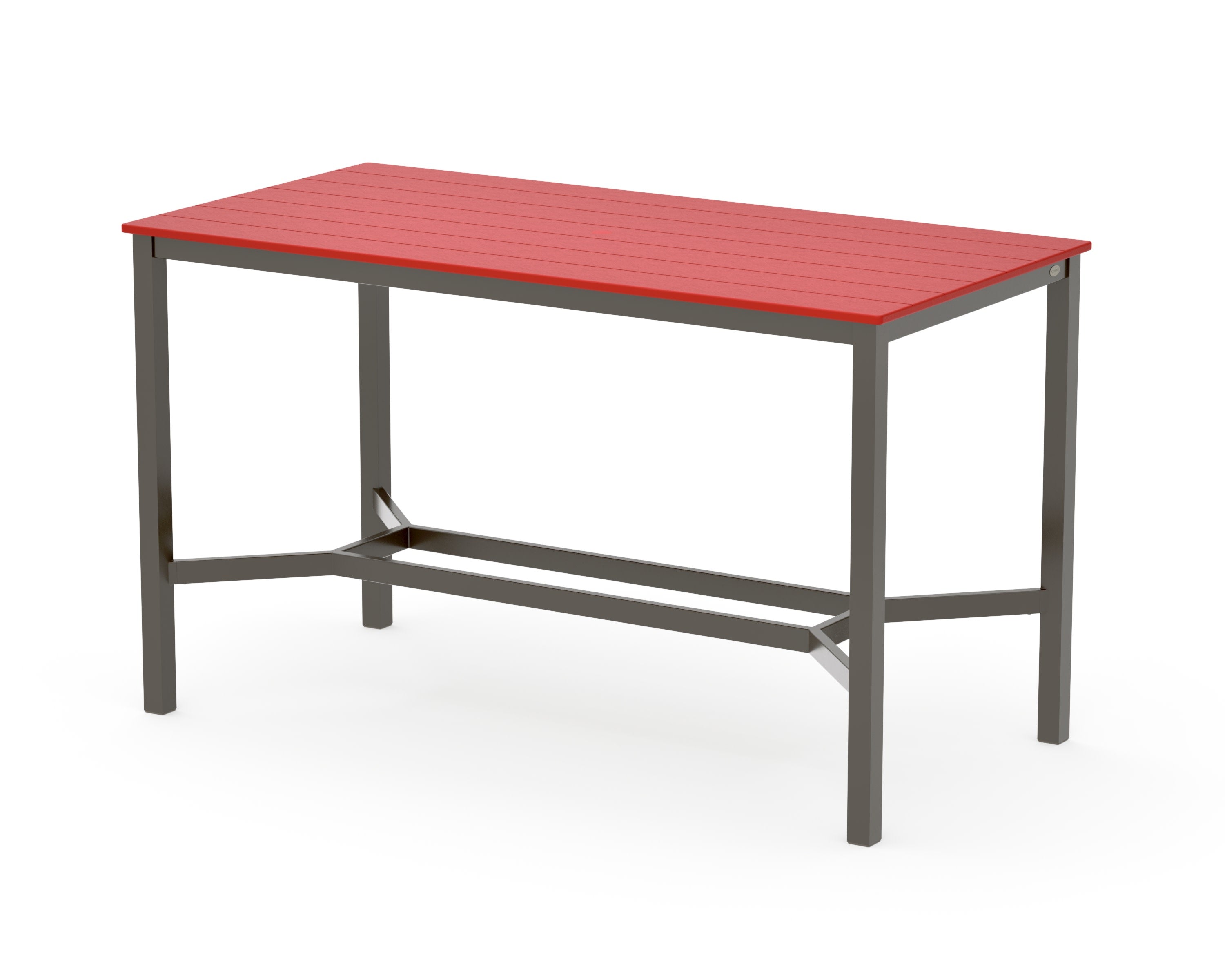 Main Street 36 x 72 Bar Table in Bronze / Sunset Red