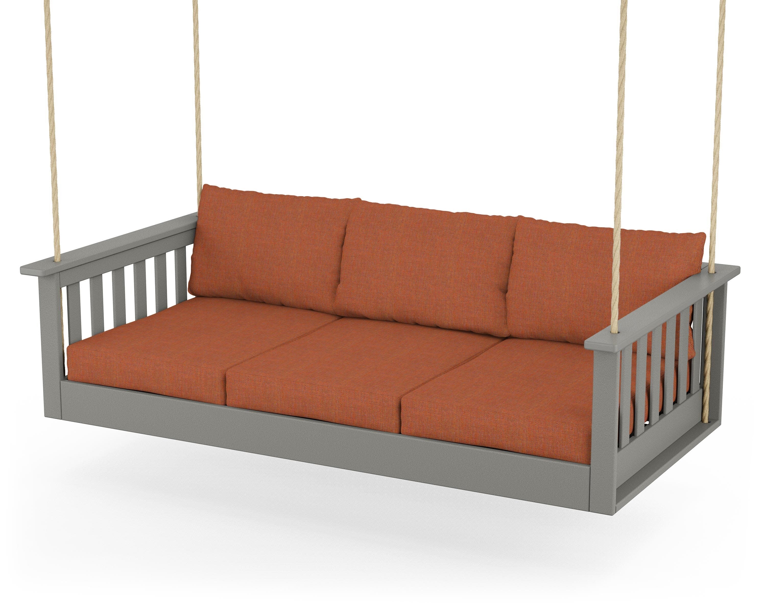 Vineyard Daybed Swing in Slate Grey / Play Adobe