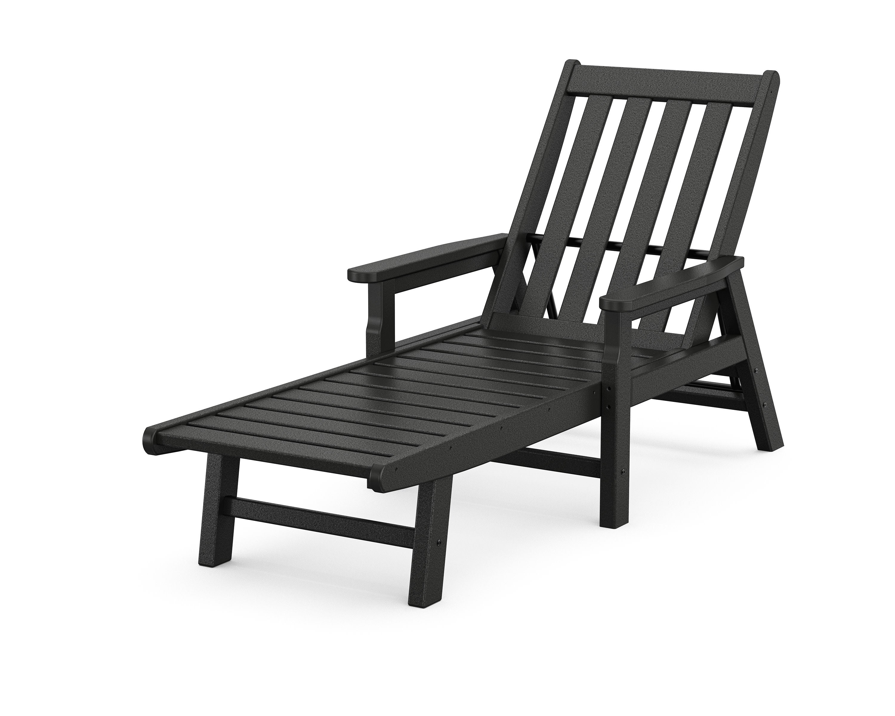 Vineyard Chaise with Arms in Black
