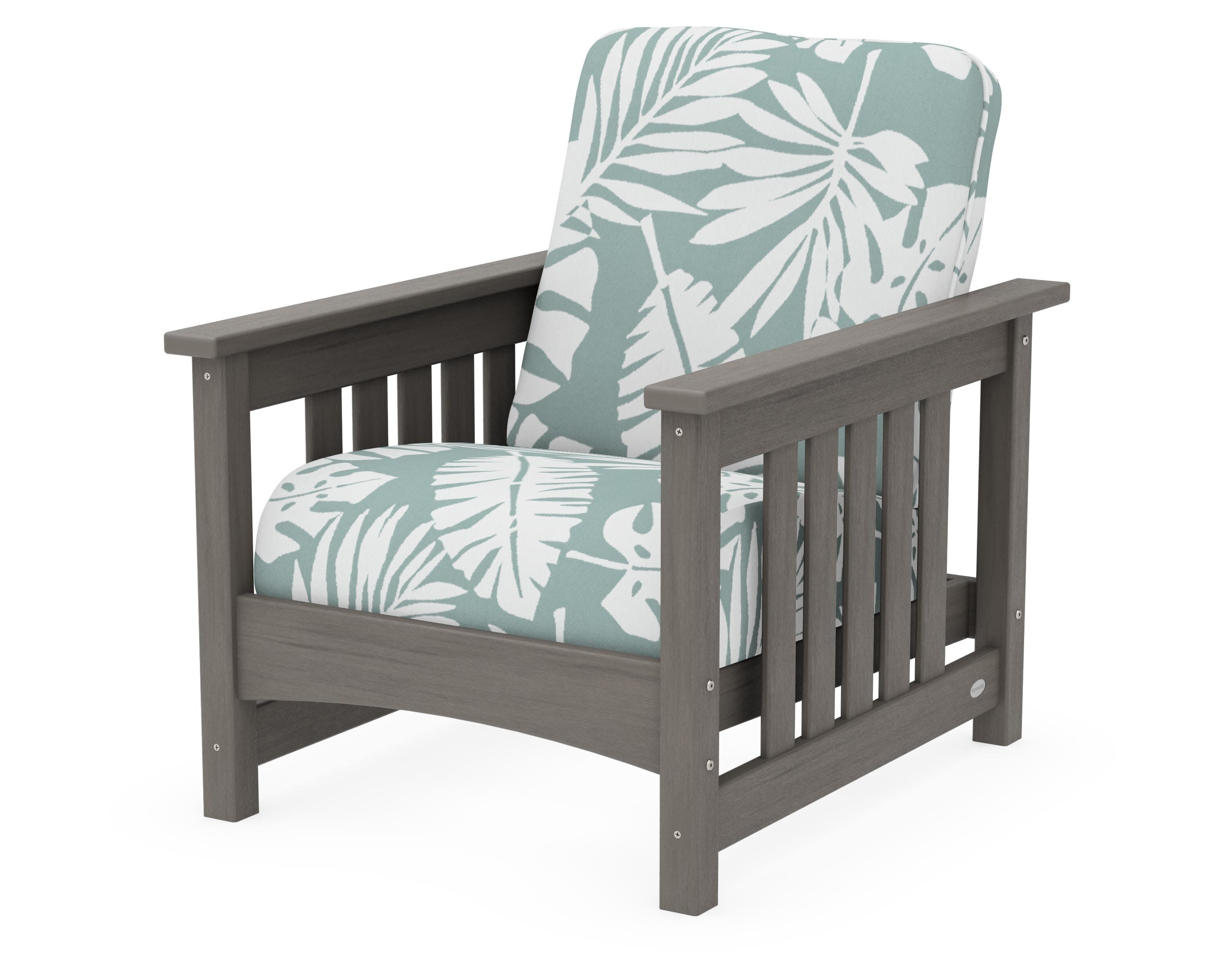 Club Mission Chair in Driftwood / Leaf Glacier Spa