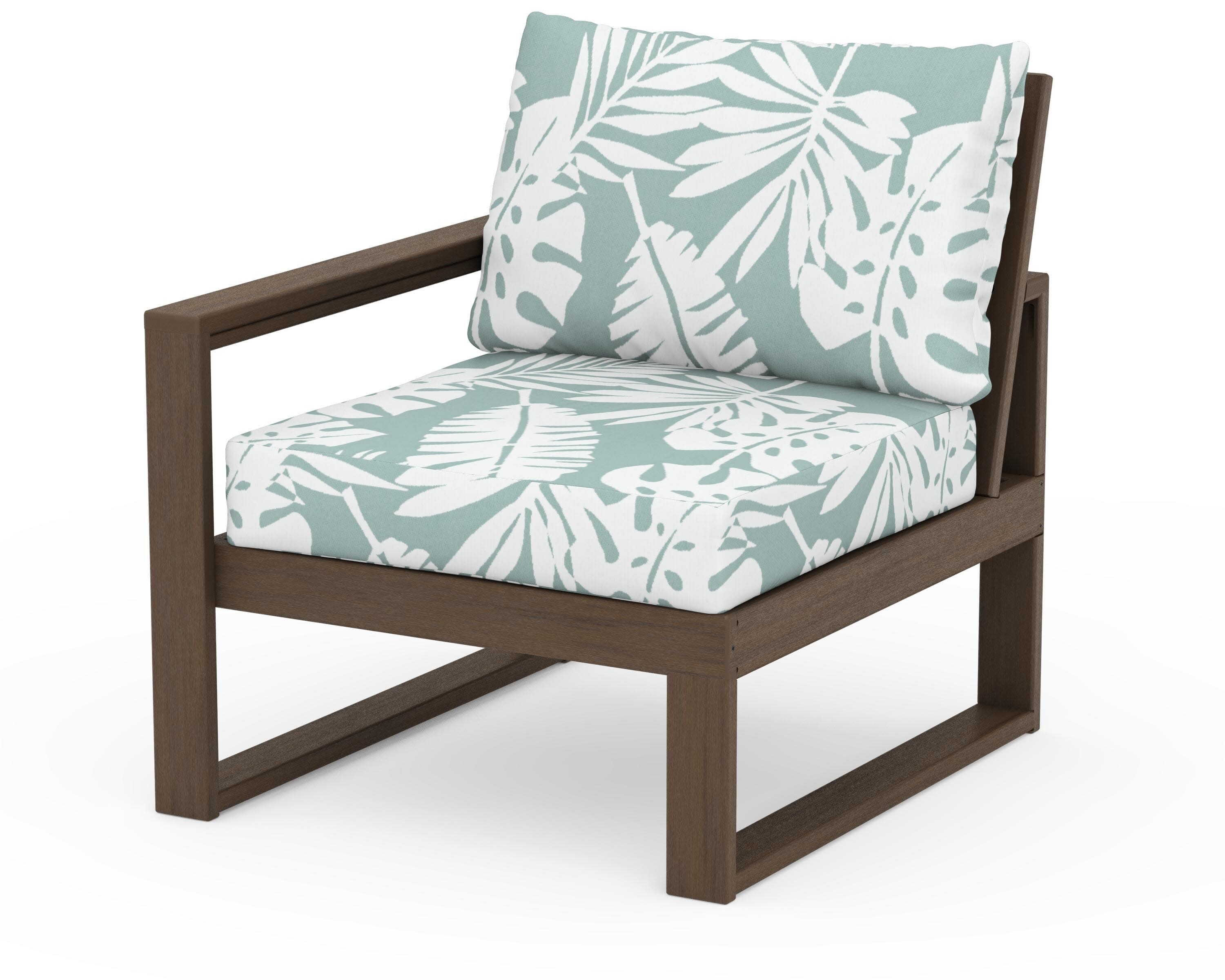 EDGE Modular Left Arm Chair in Kona / Leaf Glacier Spa
