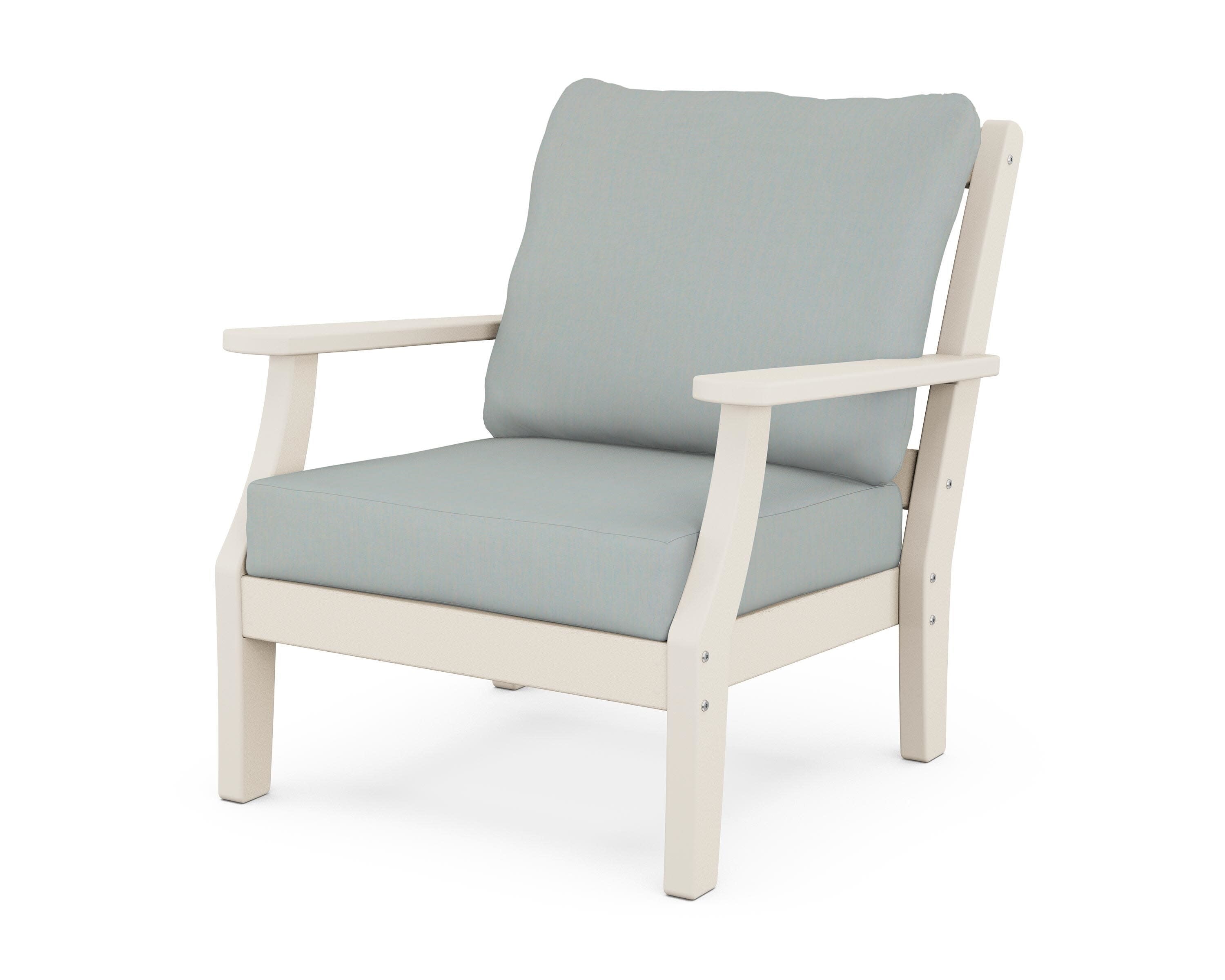 Chinoiserie Deep Seating Chair in Sand / Spa