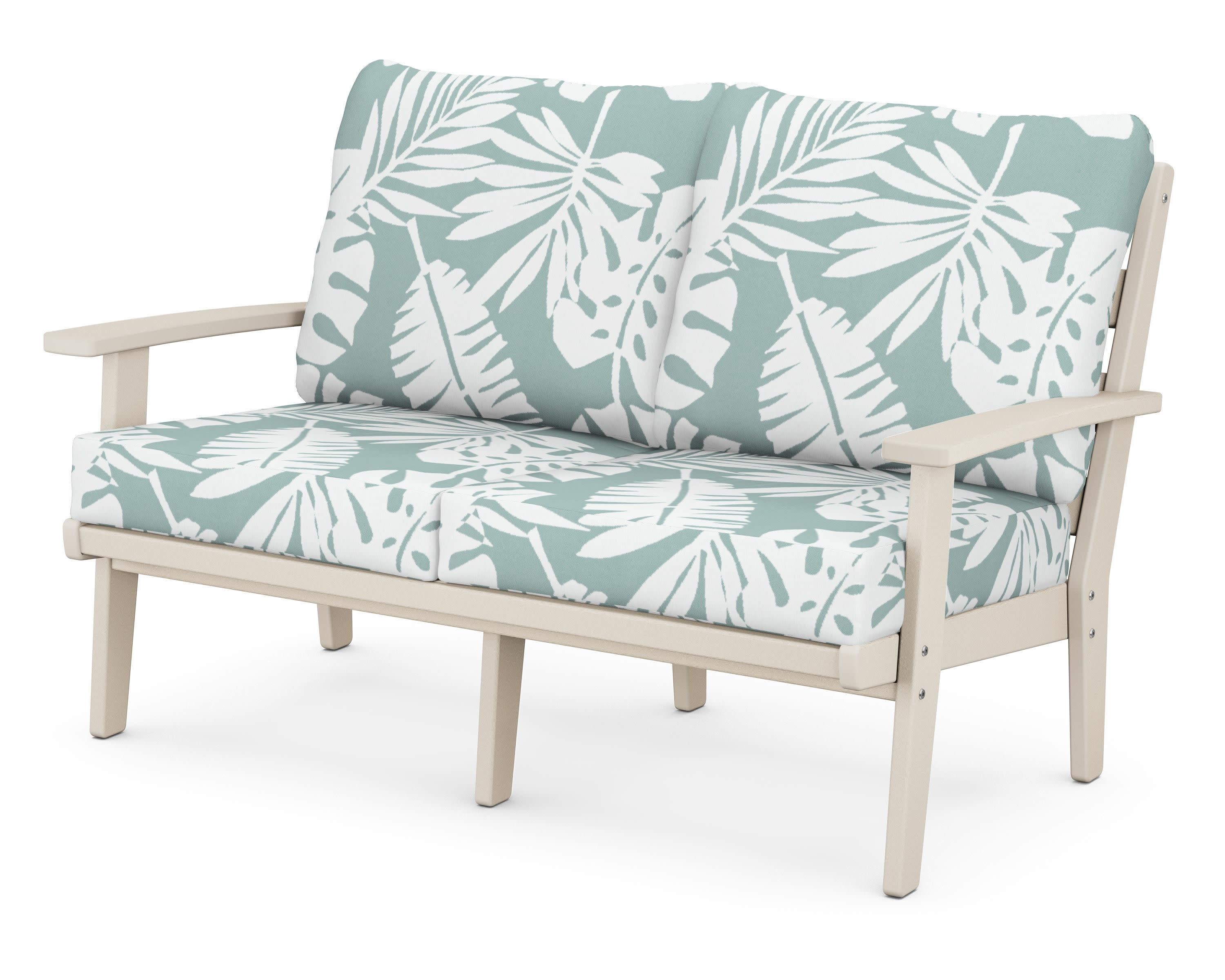 Grant Park Deep Seating Loveseat in Sand / Leaf Glacier Spa