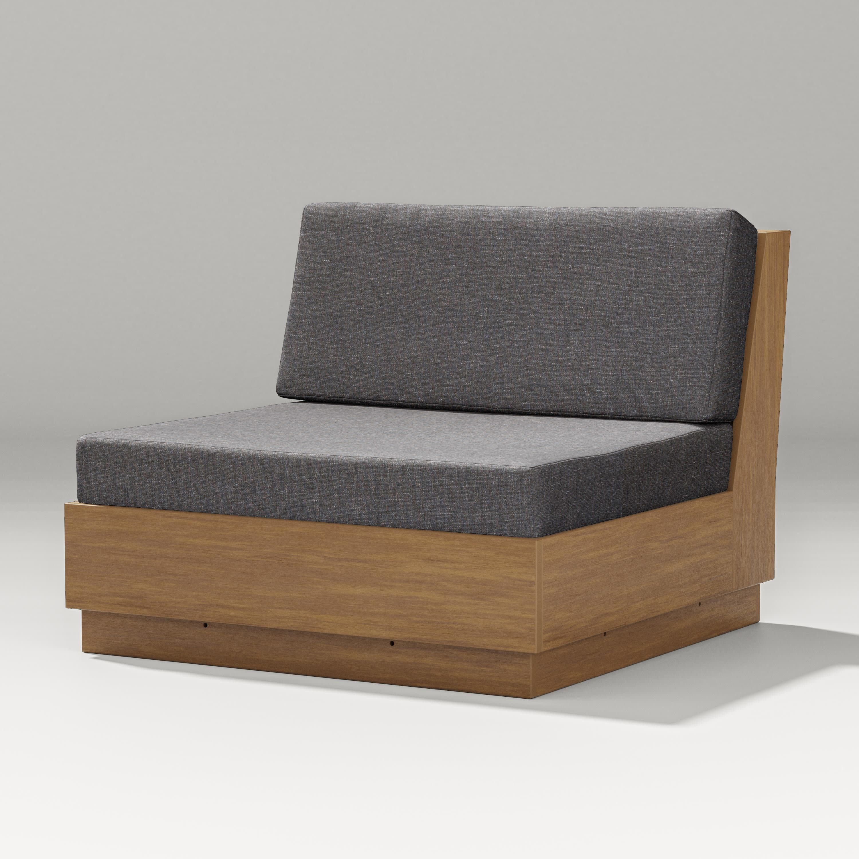 Elevate Modular Armless Chair in Natural / Ash Charcoal