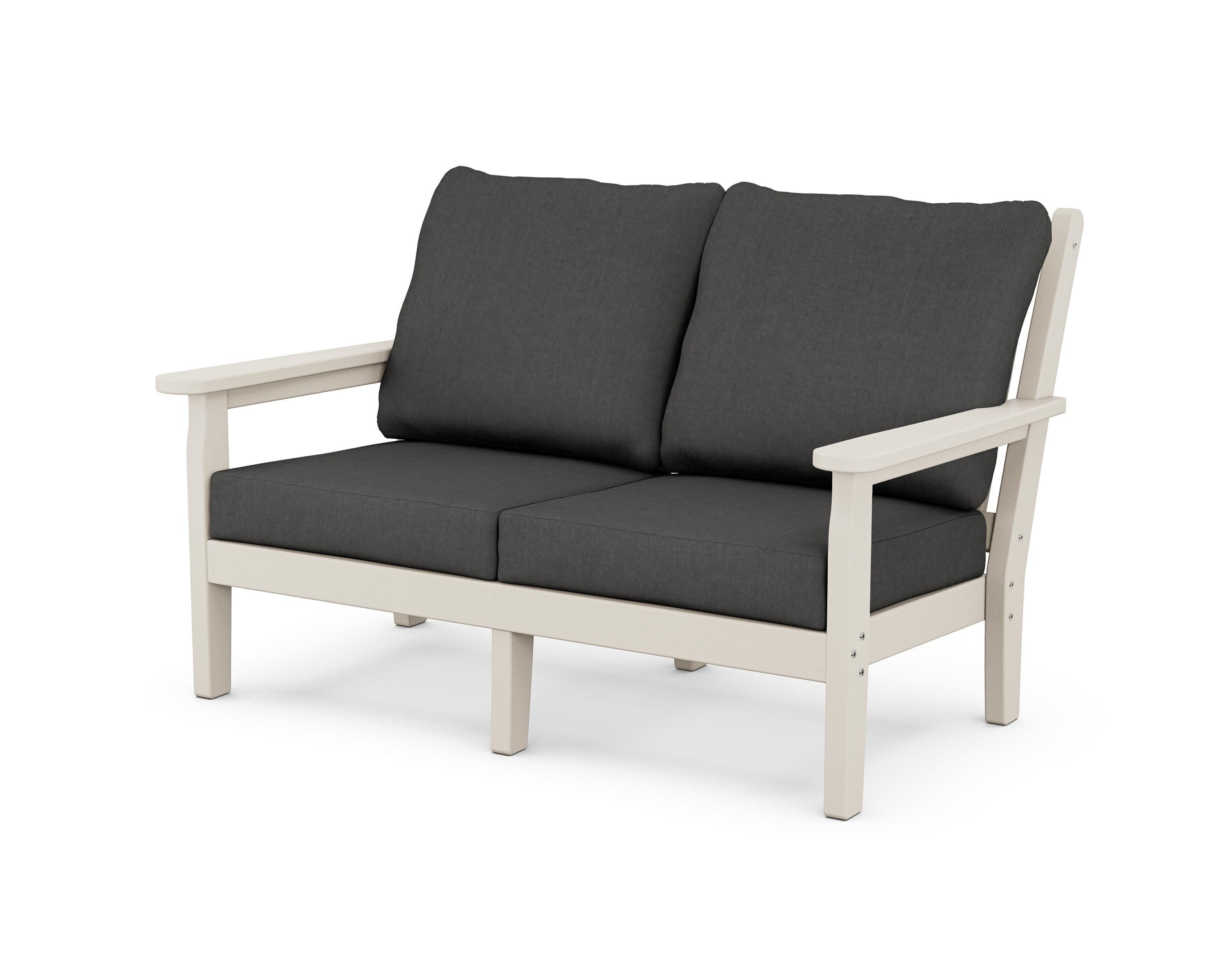 Chippendale Deep Seating Loveseat in Sand / Spectrum Carbon