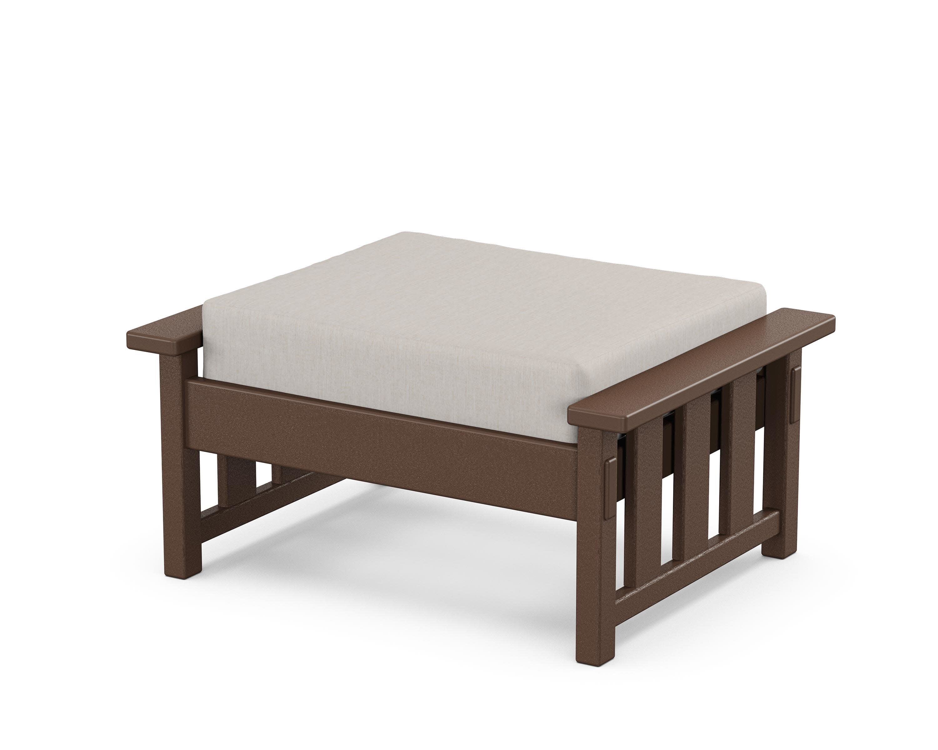 Acadia Deep Seating Ottoman in Mahogany / Cast Ash