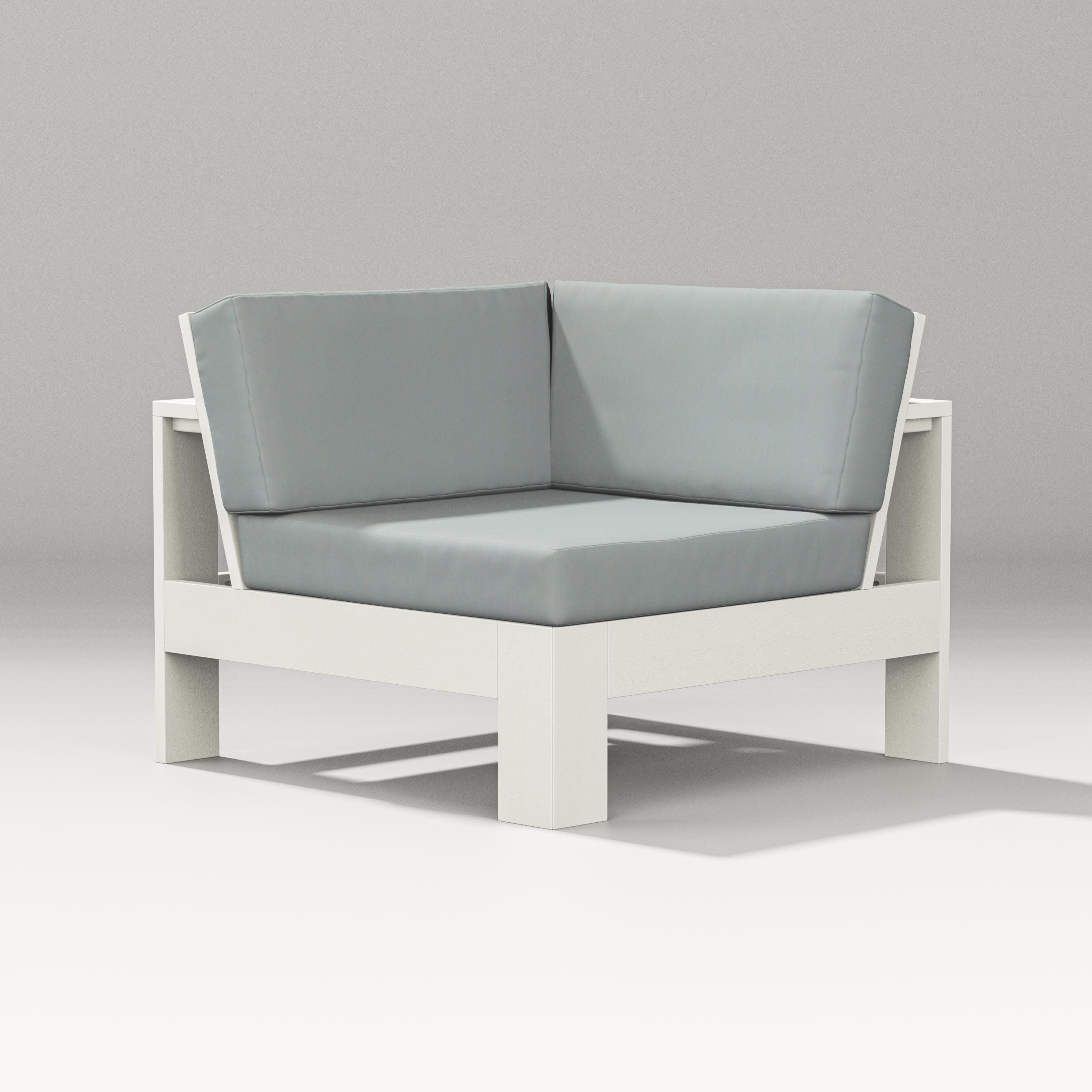 Latitude Modular Corner Chair in Vintage White / Spa