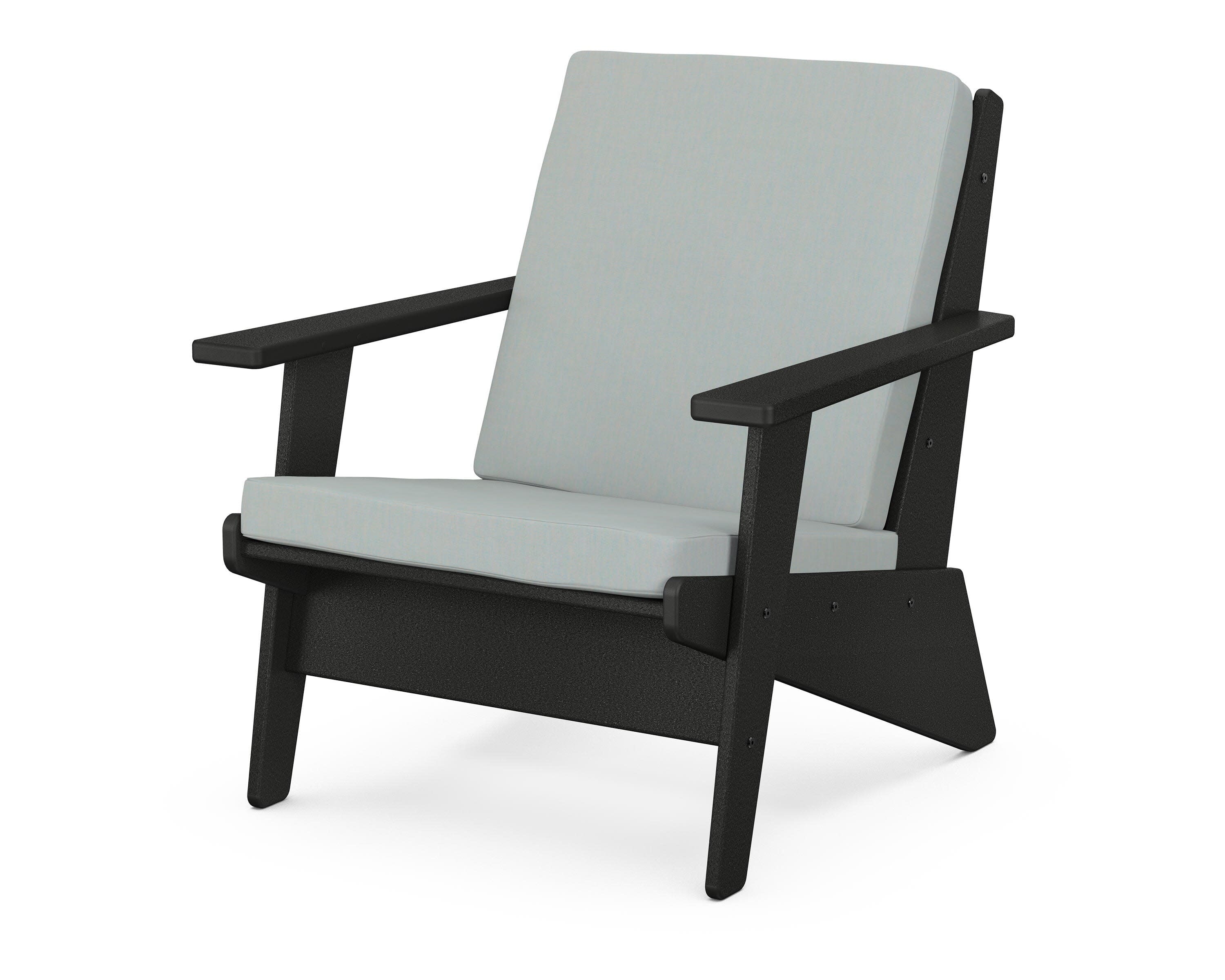 Riviera Modern Lounge Chair in Black / Spa