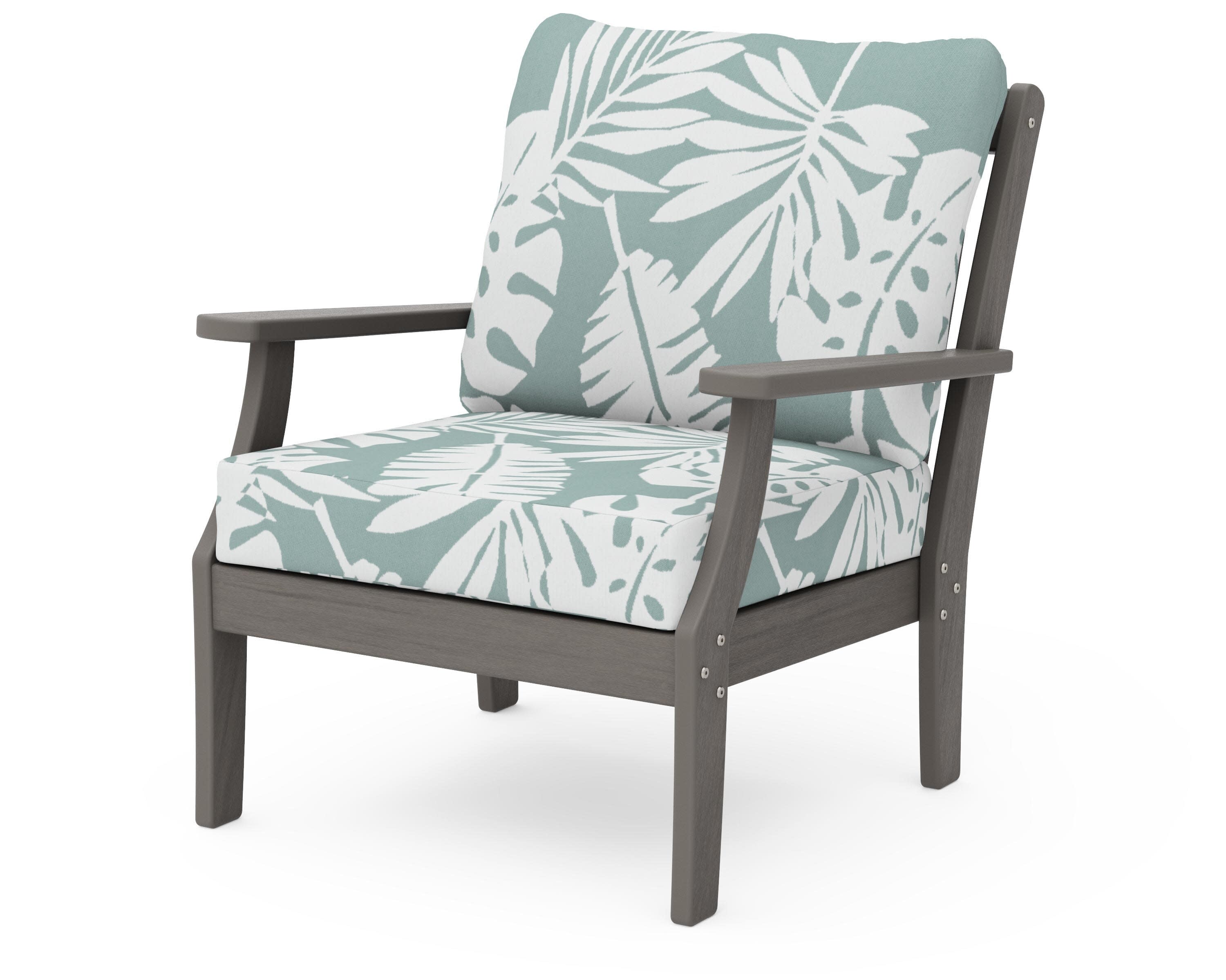 Braxton Deep Seating Chair in Driftwood / Leaf Glacier Spa