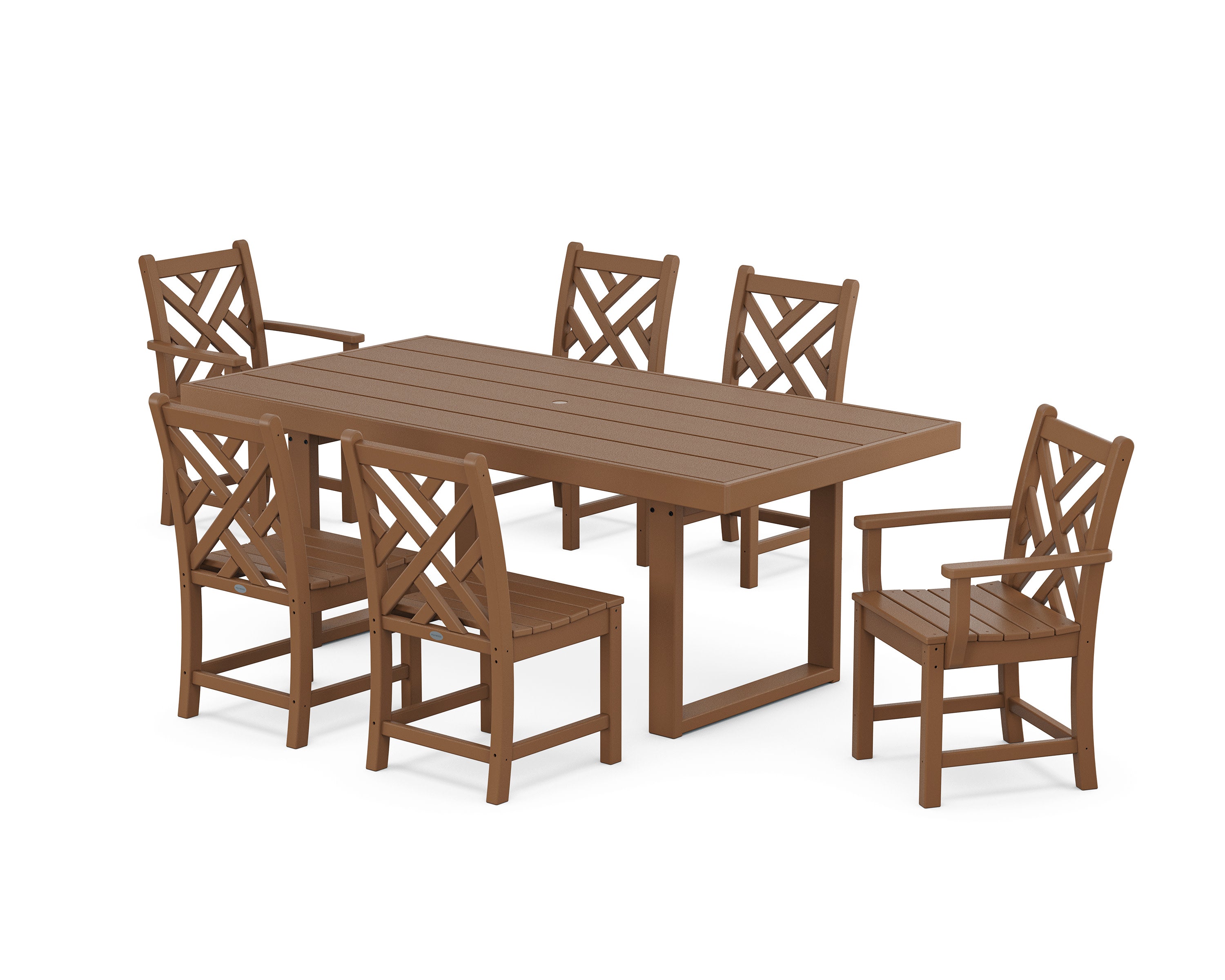 Chippendale 7-Piece Dining Set in Teak