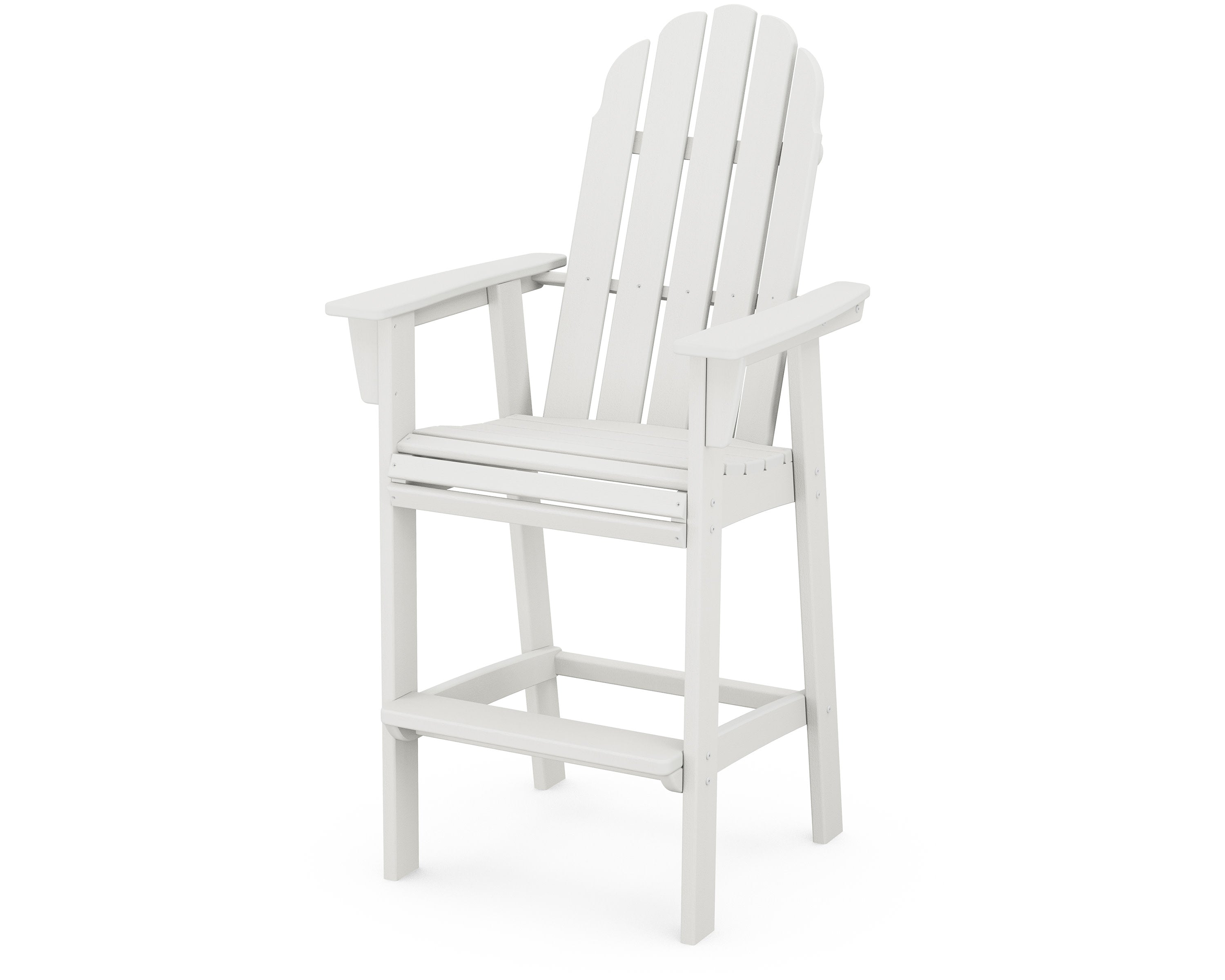 Vineyard Curveback Adirondack Bar Chair in Vintage White