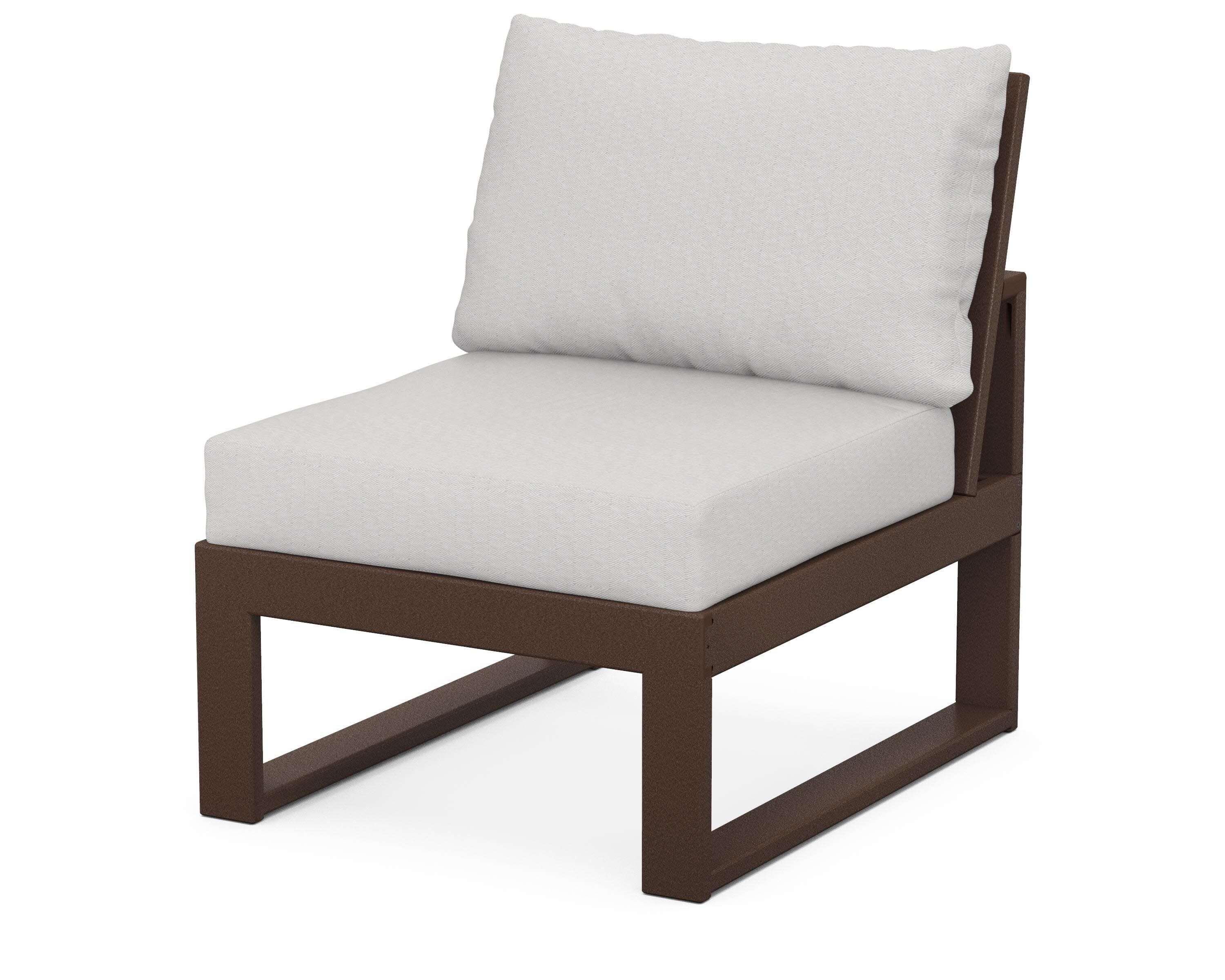 Modular Armless Chair in Mahogany / Diamond in the Rough