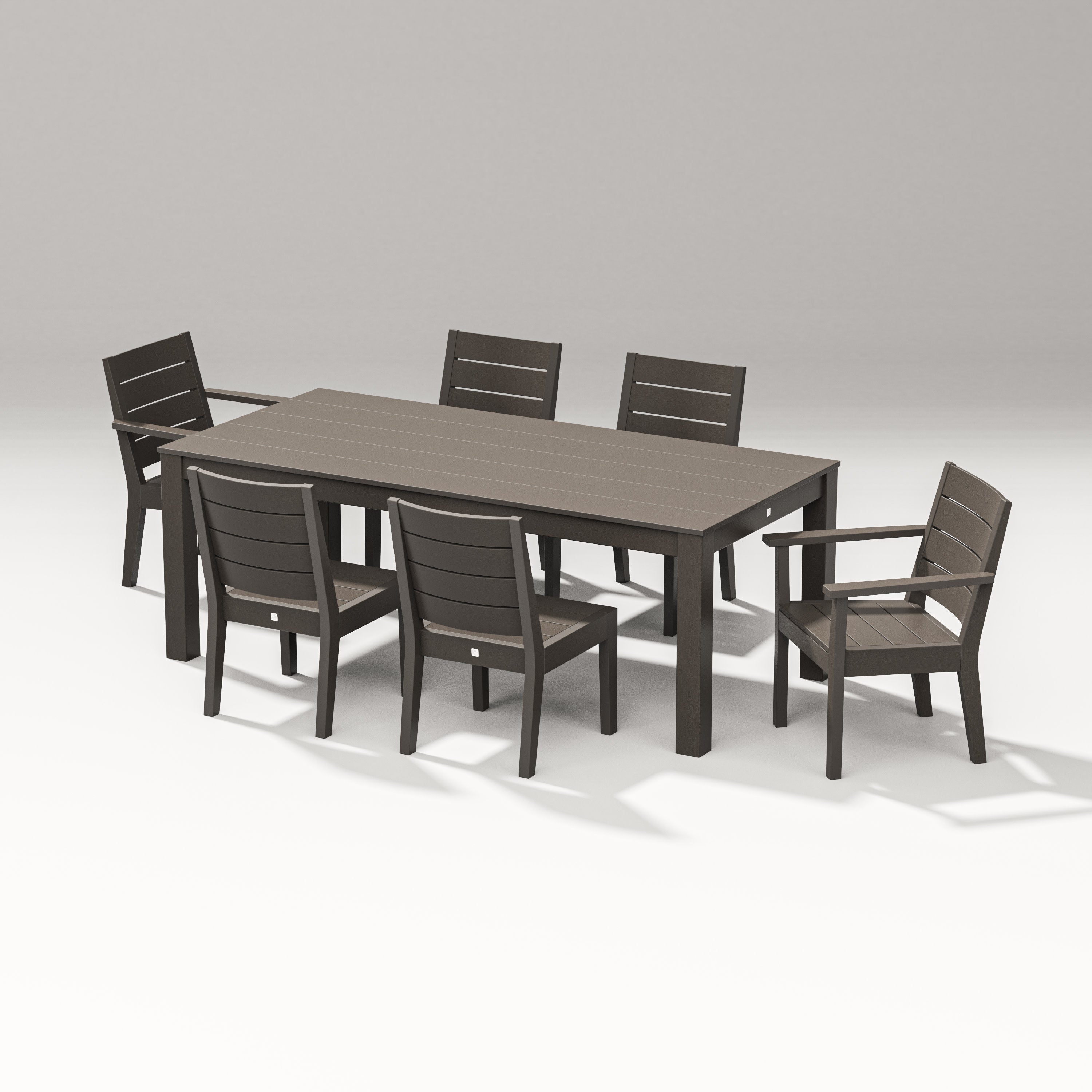 Latitude 7-Piece Dining Set - Parsons 84" in Vintage Coffee
