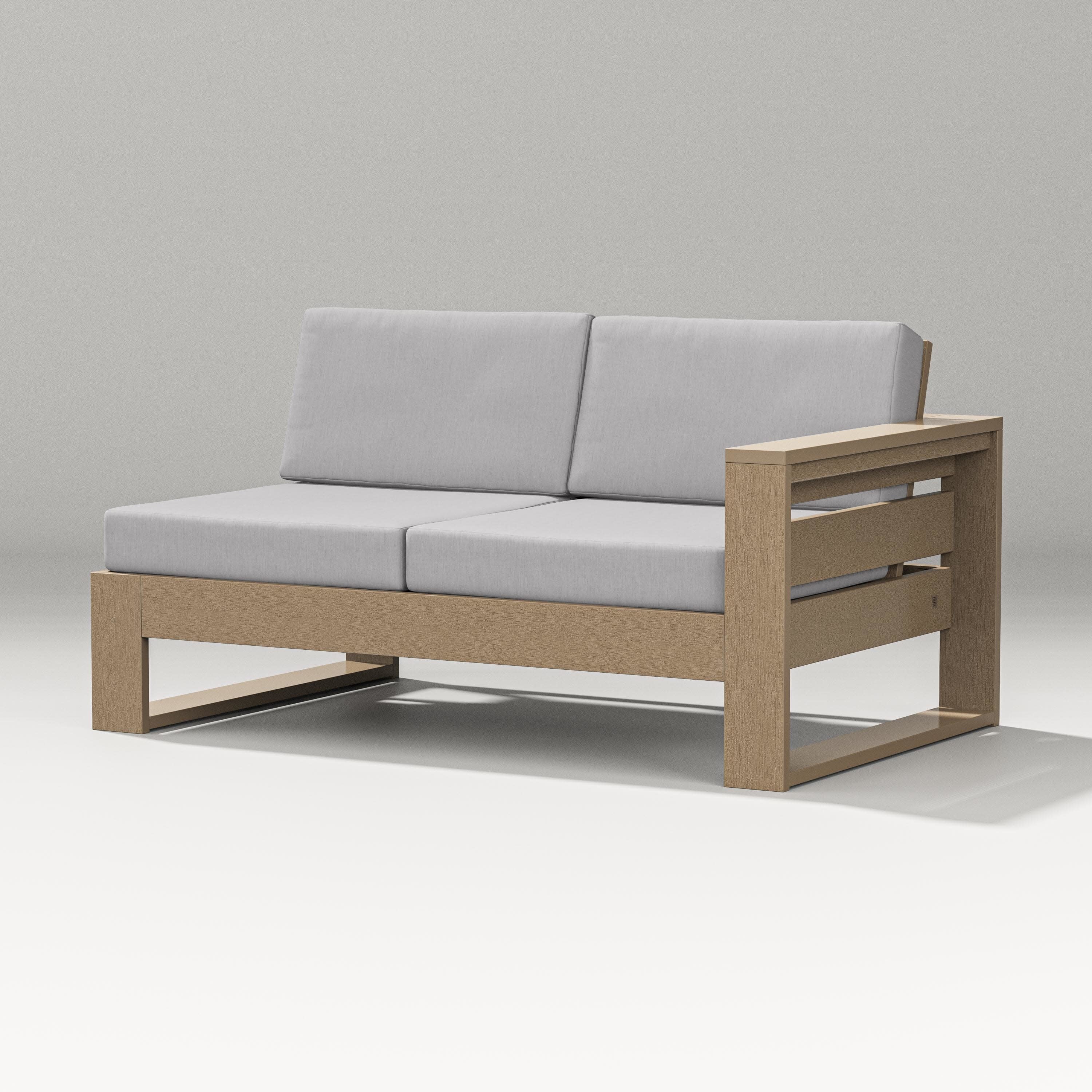 Latitude Modular Right Arm Loveseat in Vintage Sahara / Granite
