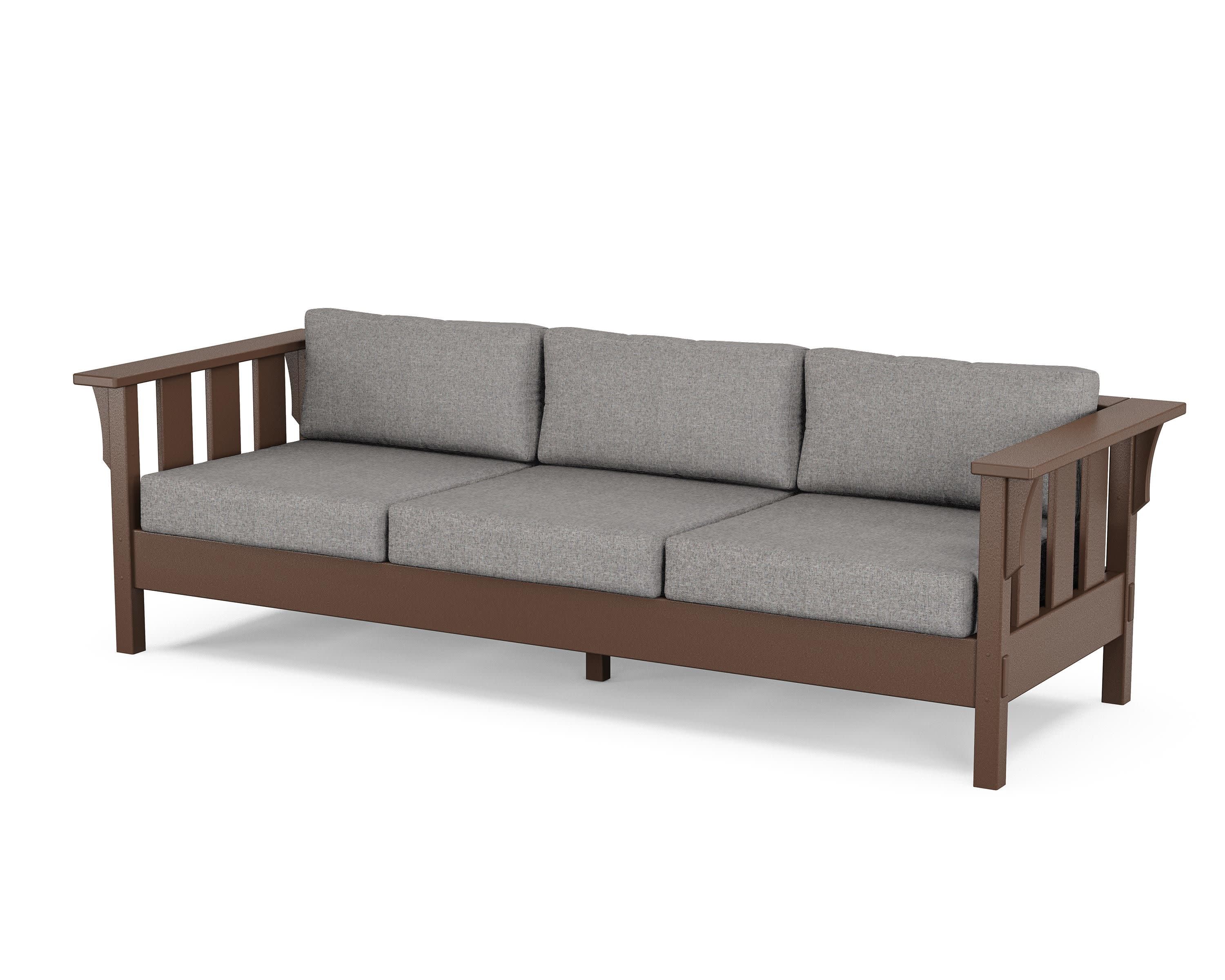 Acadia Deep Seating Sofa in Mahogany / Grey Mist