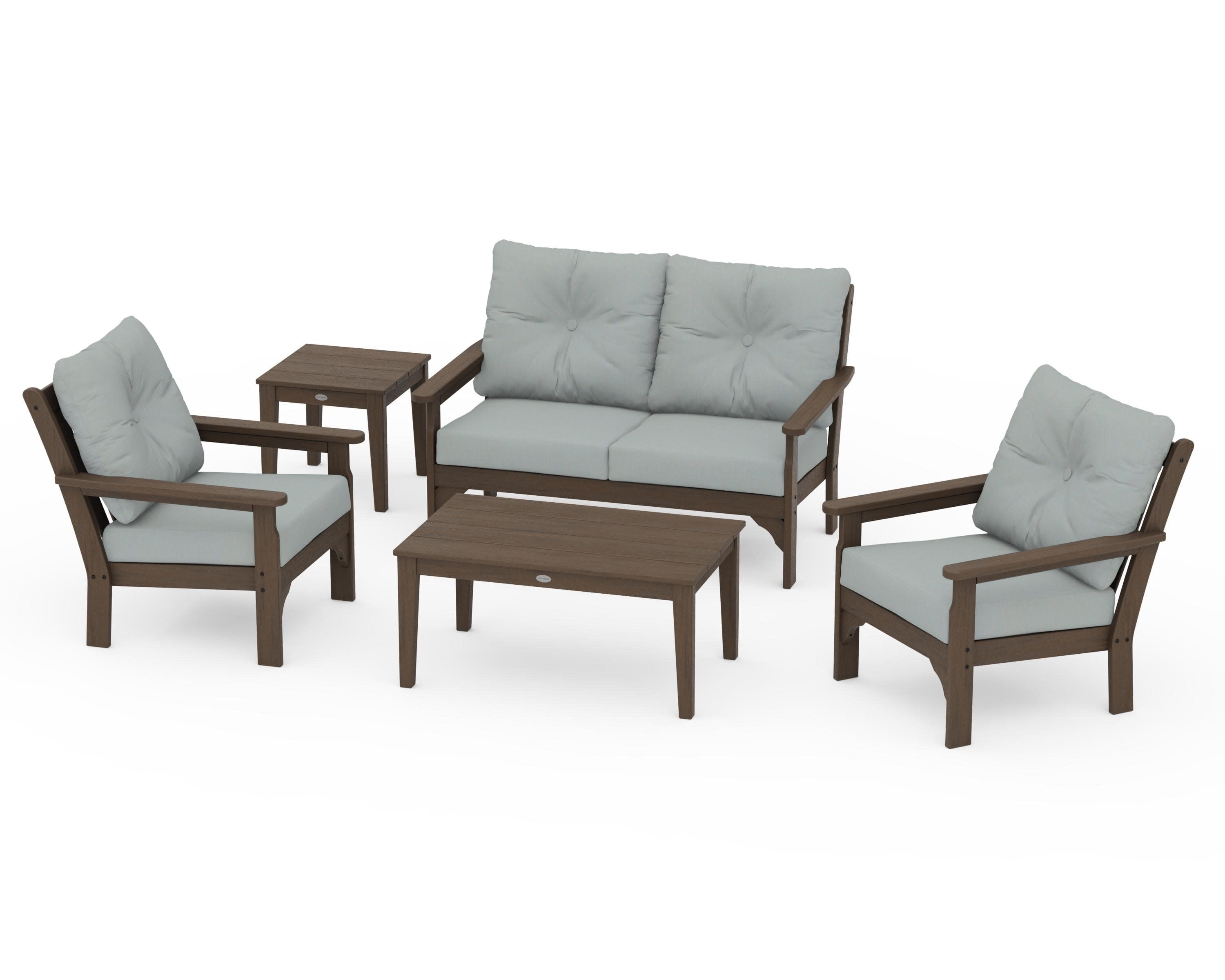 Vineyard 5-Piece Deep Seating Set in Kona / Spa