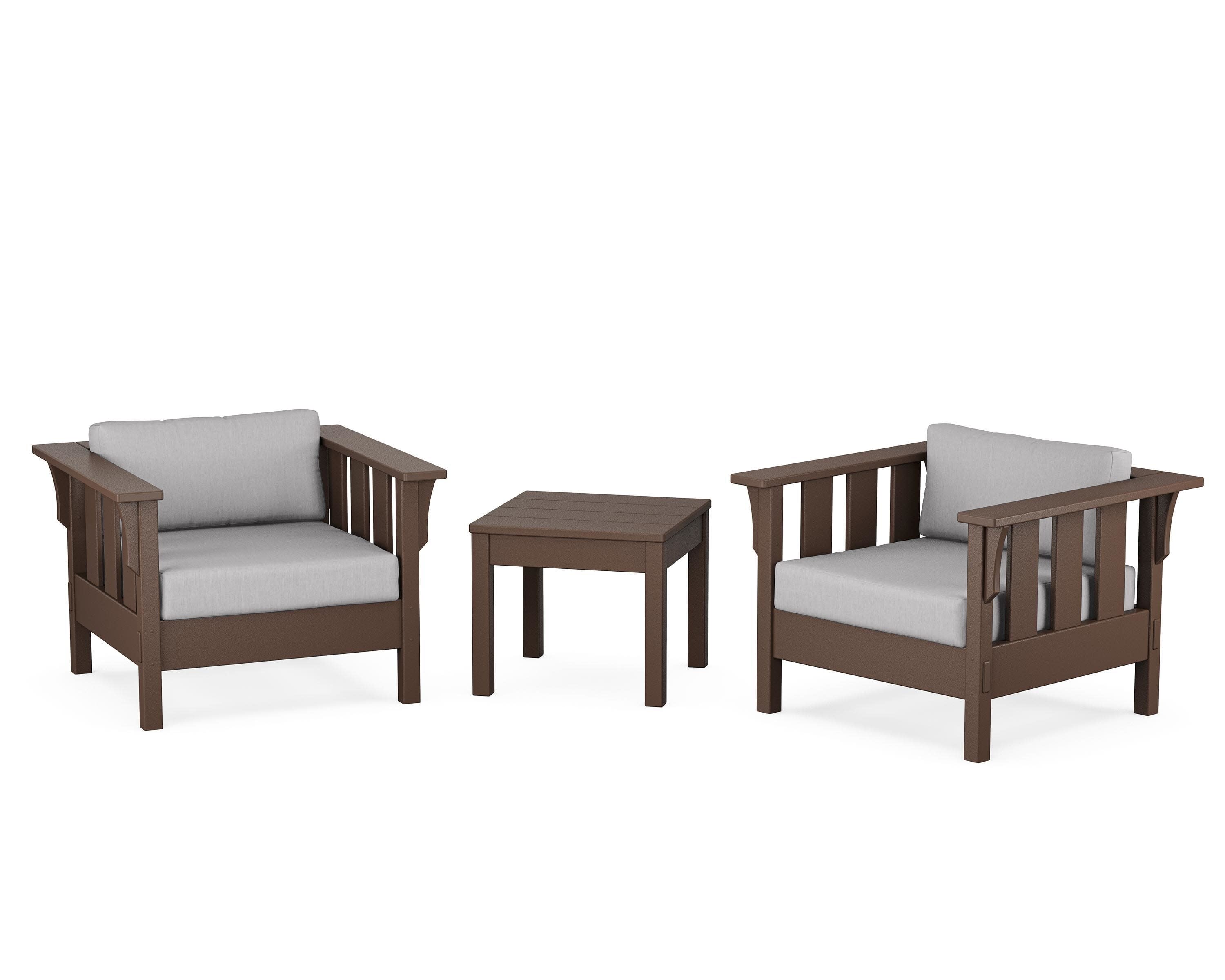 Acadia 3-Piece Deep Seating Set in Mahogany / Granite