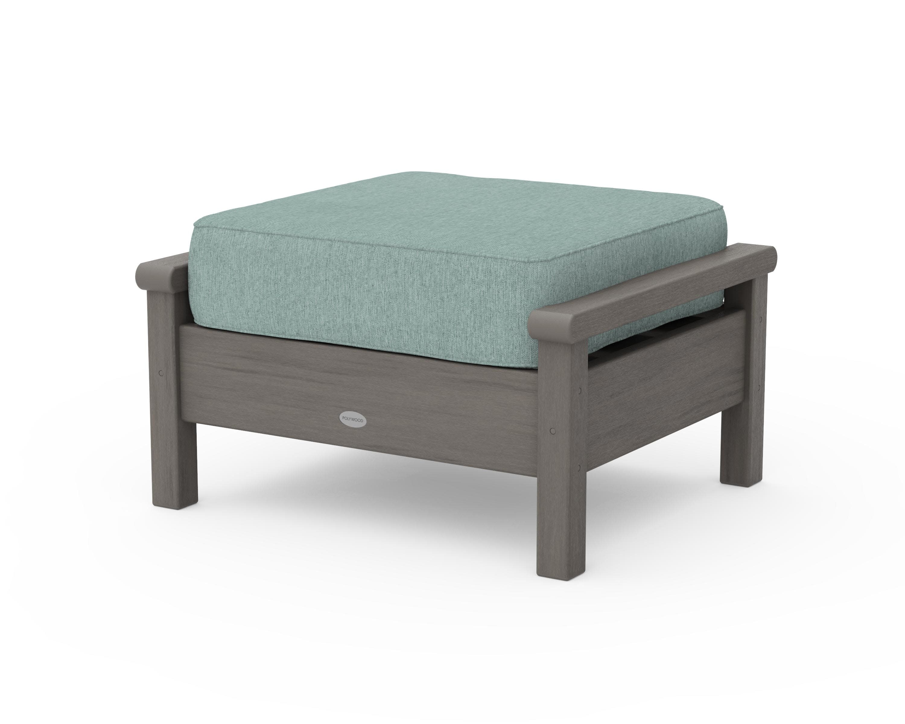 Harbour Deep Seating Ottoman in Driftwood / Glacier Spa