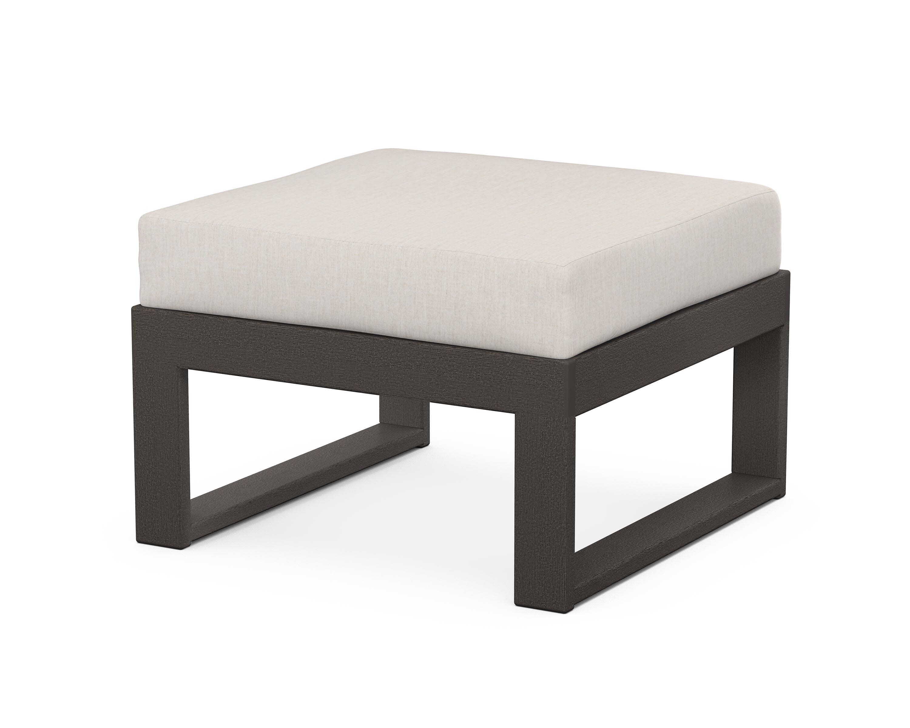 Modular Ottoman - Modern in Vintage Coffee / Cast Ash