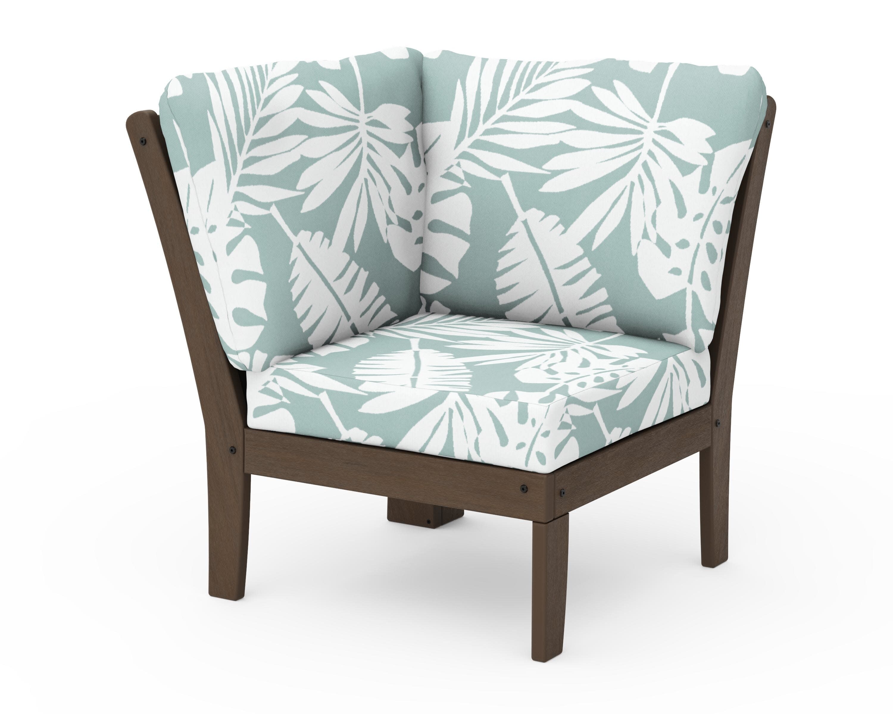 Braxton Modular Corner Chair in Kona / Leaf Glacier Spa