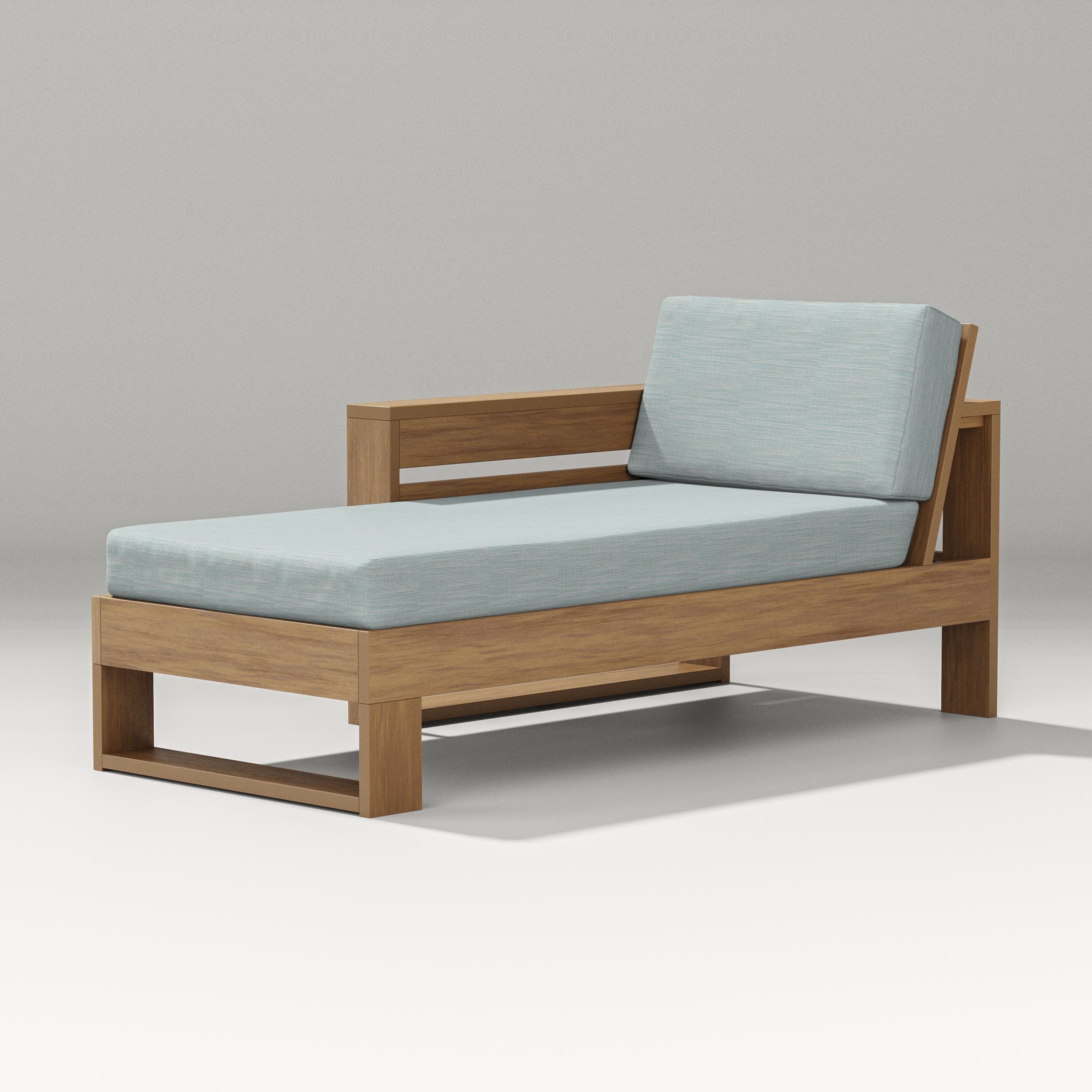 Latitude Modular Left Arm Chaise in Natural / Soothe Mist
