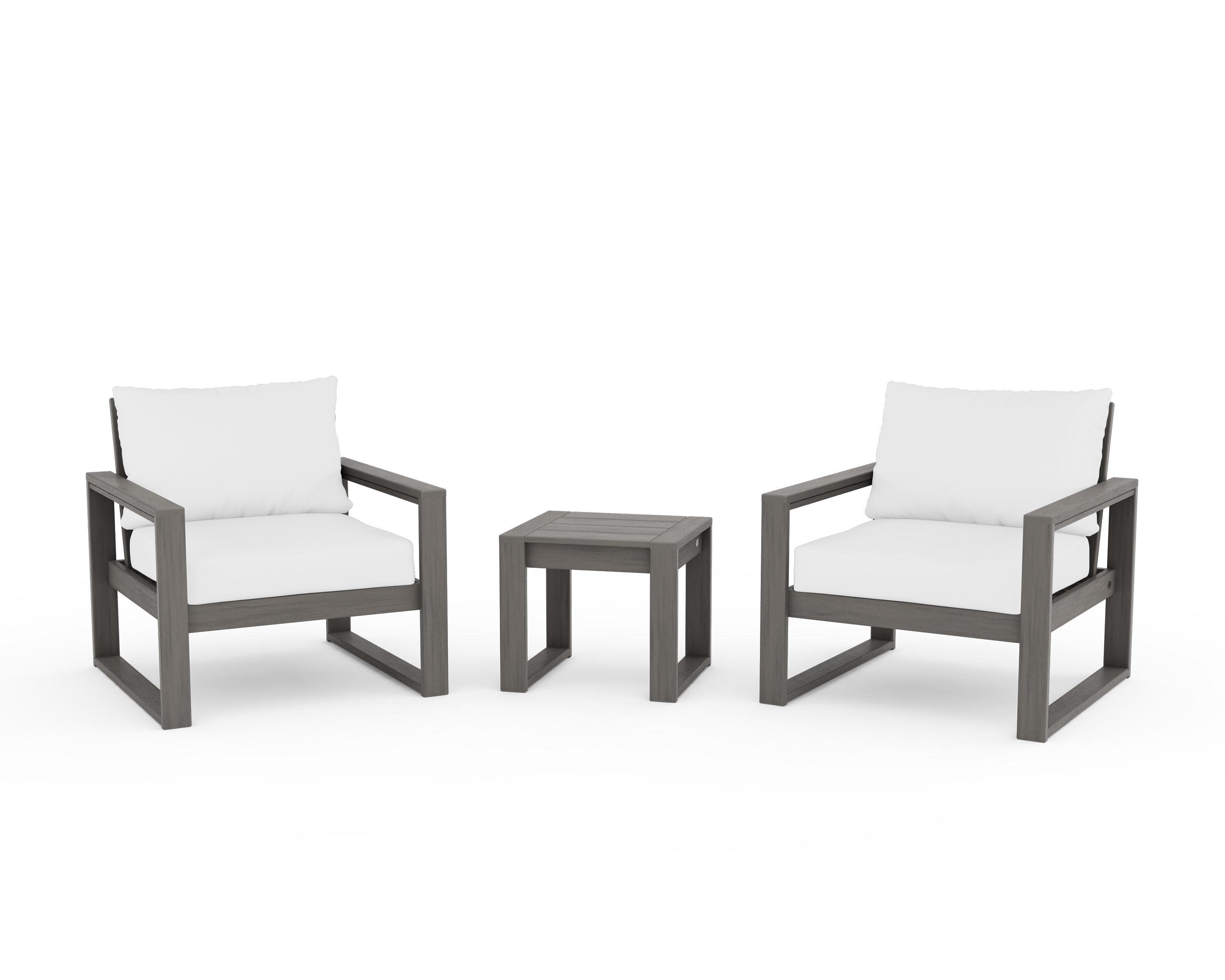 EDGE Sectional 3-Piece Deep Seating Set in Driftwood / Natural