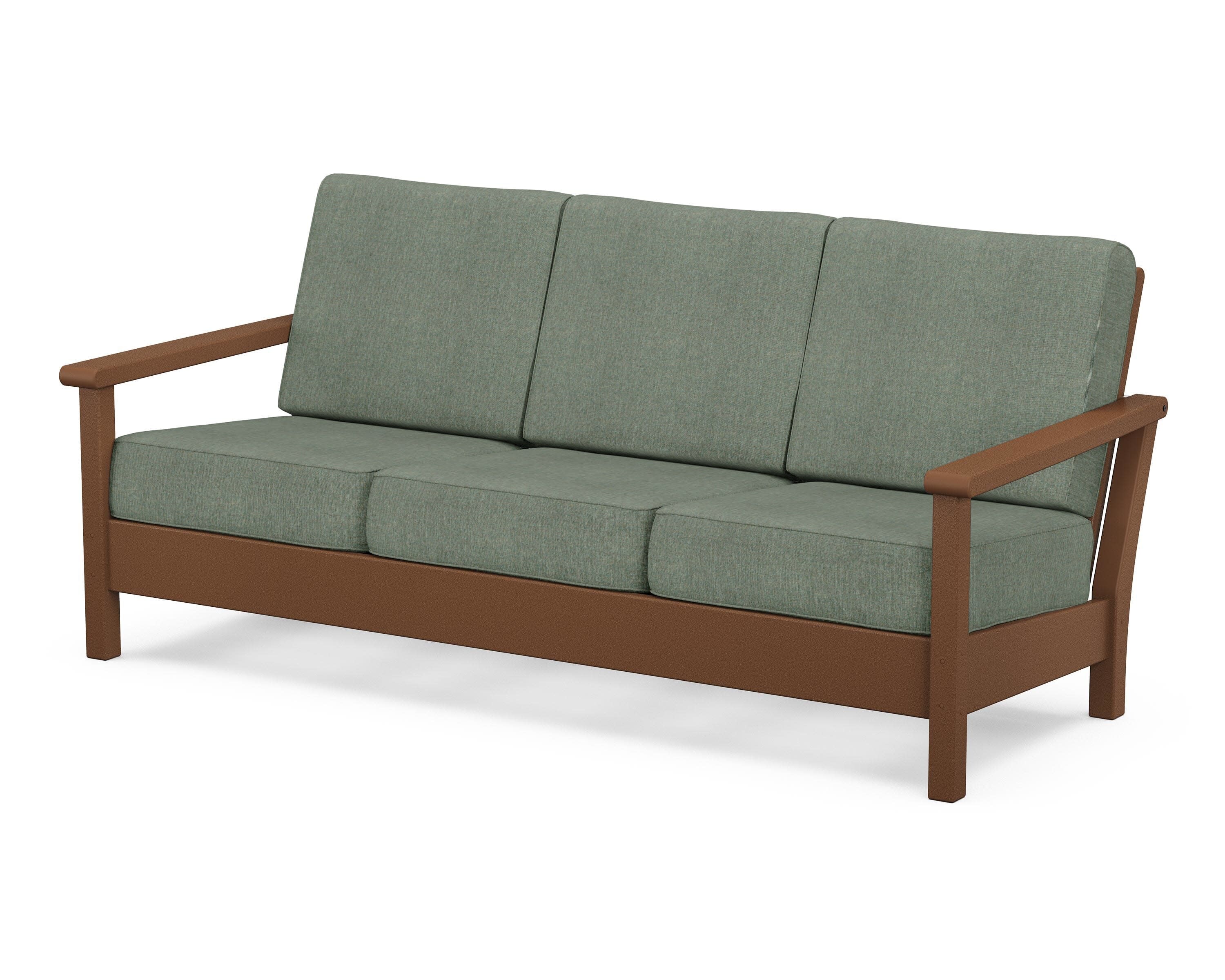 Harbour Deep Seating Sofa in Teak / Cast Sage