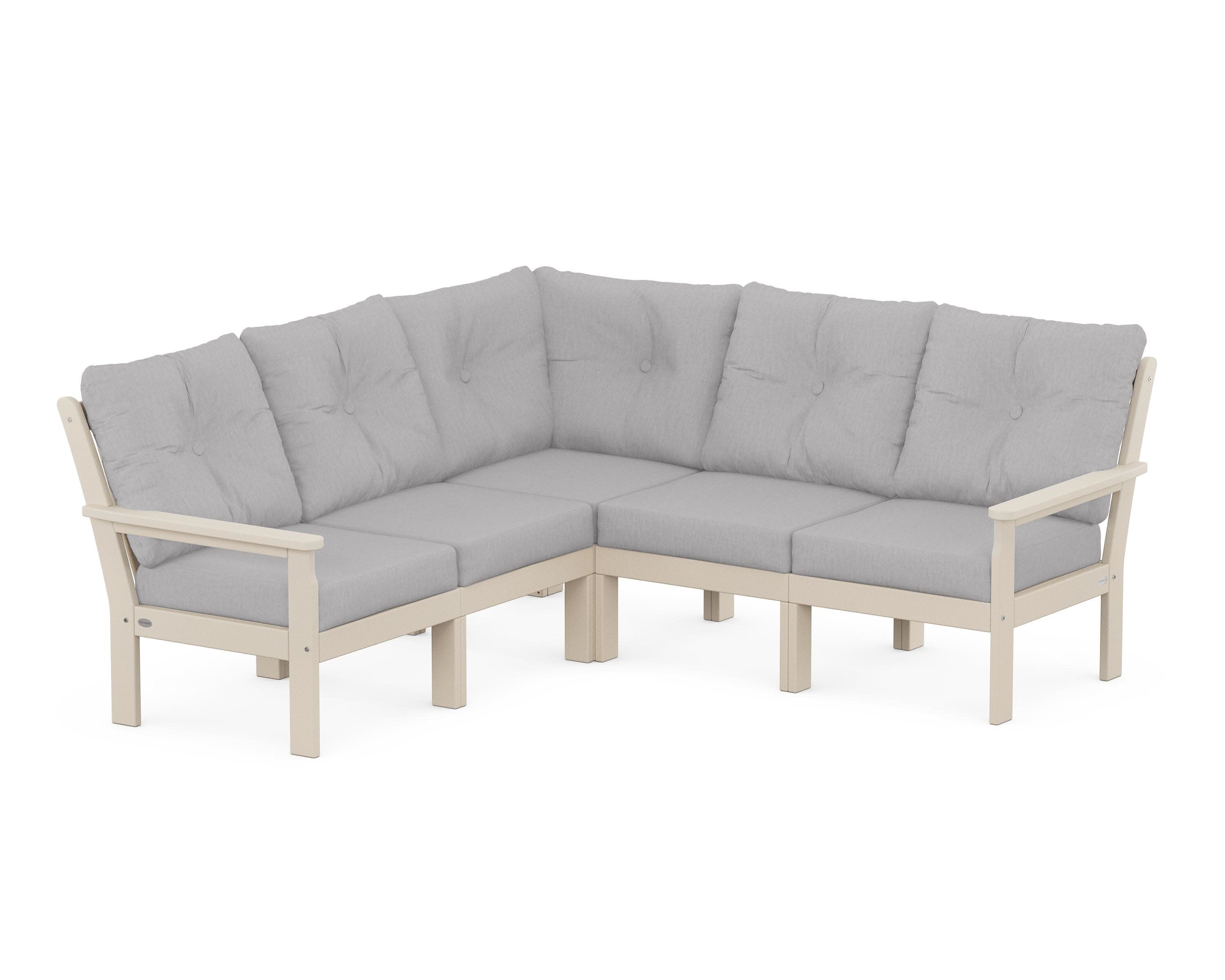 Vineyard 5-Piece Sectional in Sand / Granite