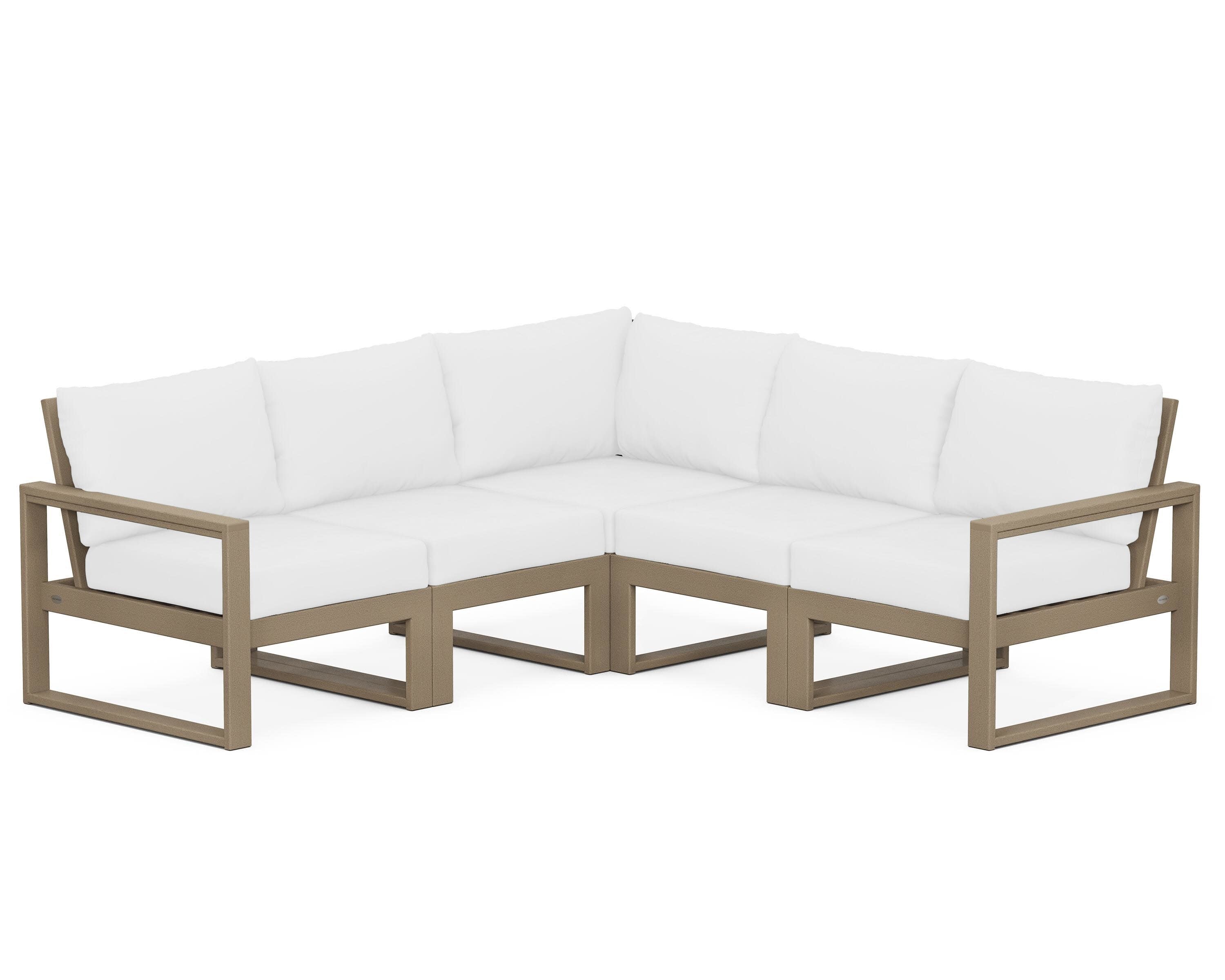 EDGE 5-Piece Modular Deep Seating Set in Vintage Sahara / Natural