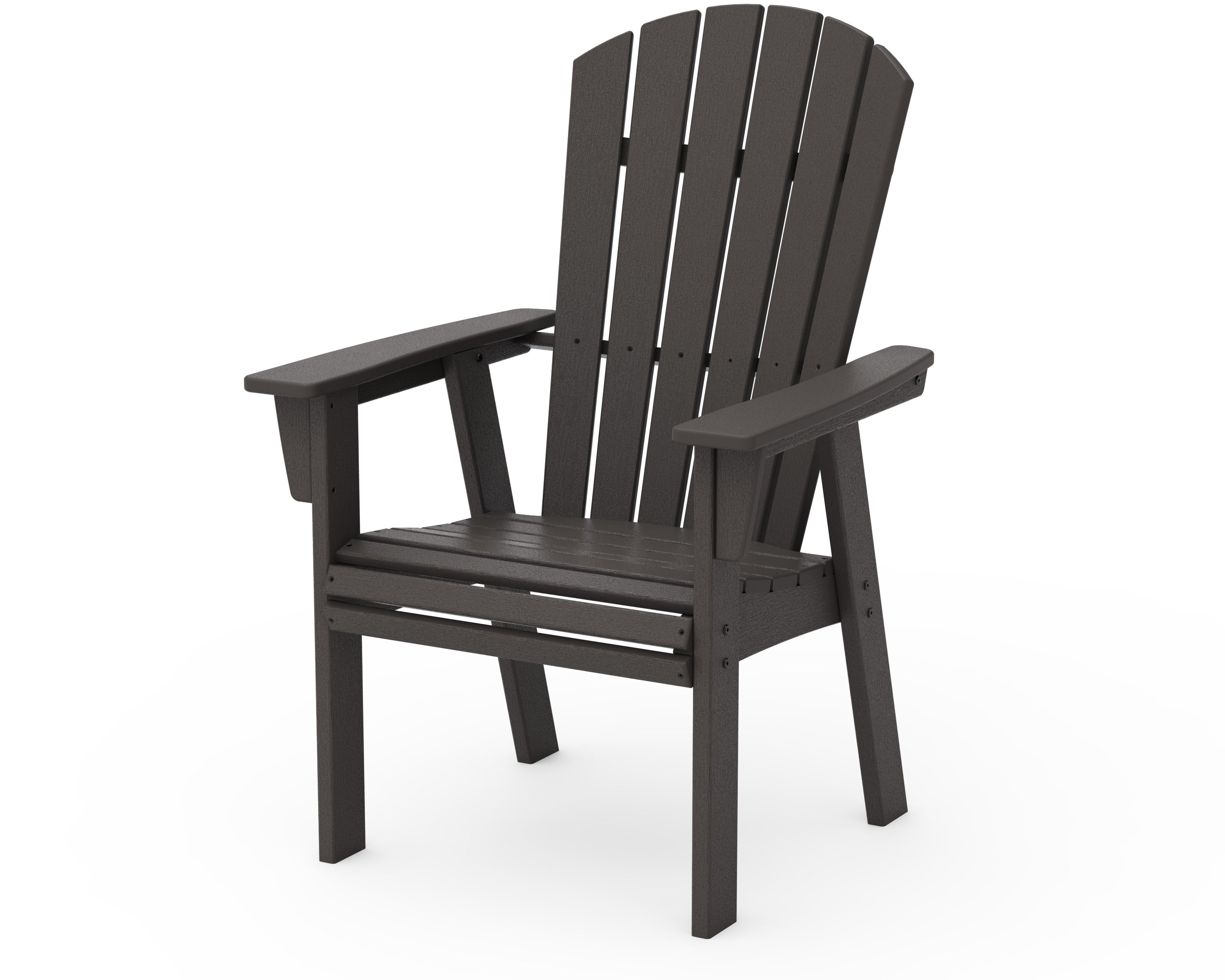 Nautical Curveback Adirondack Dining Chair in Vintage Coffee