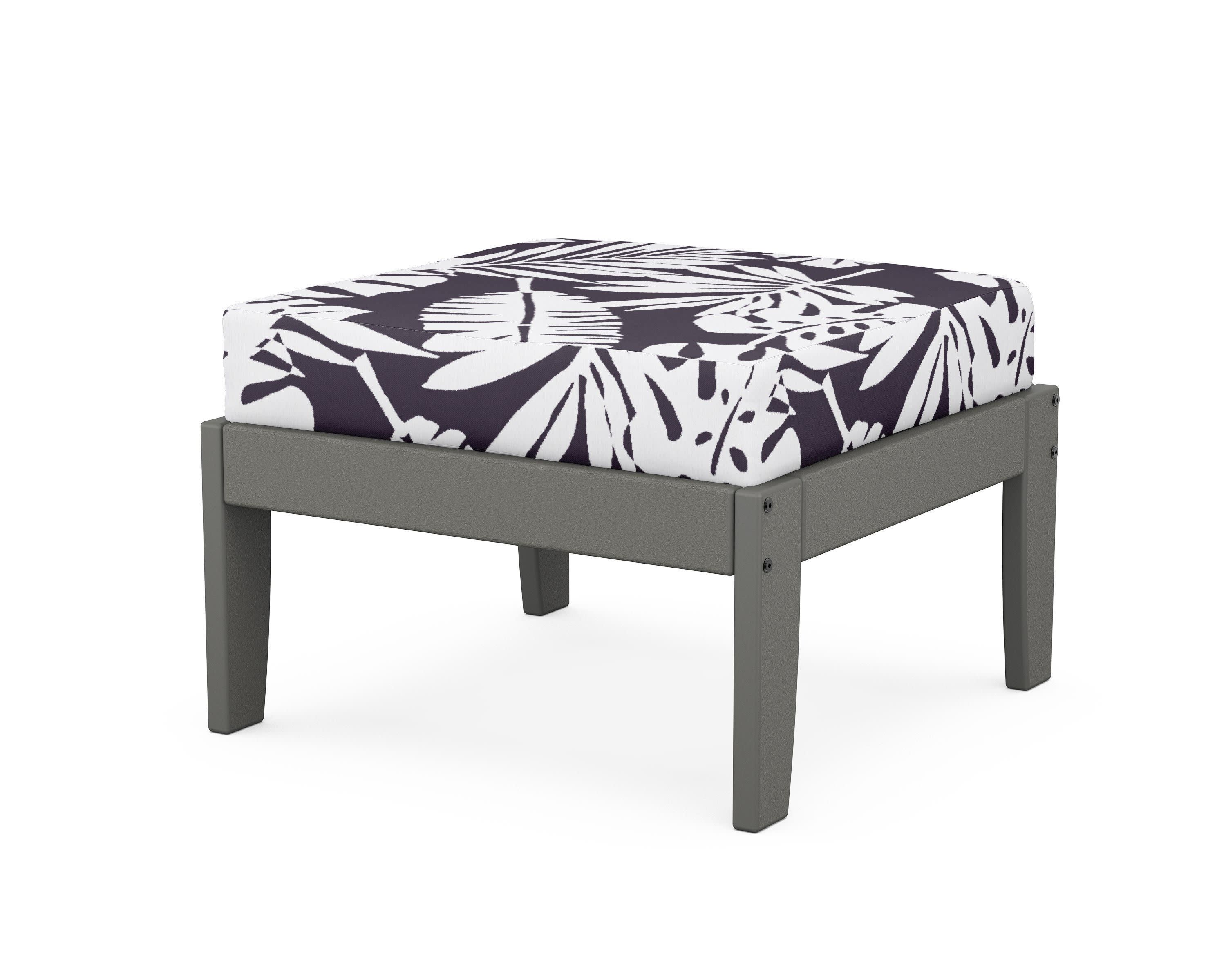 Modular Ottoman - Classic in Slate Grey / Leaf Navy