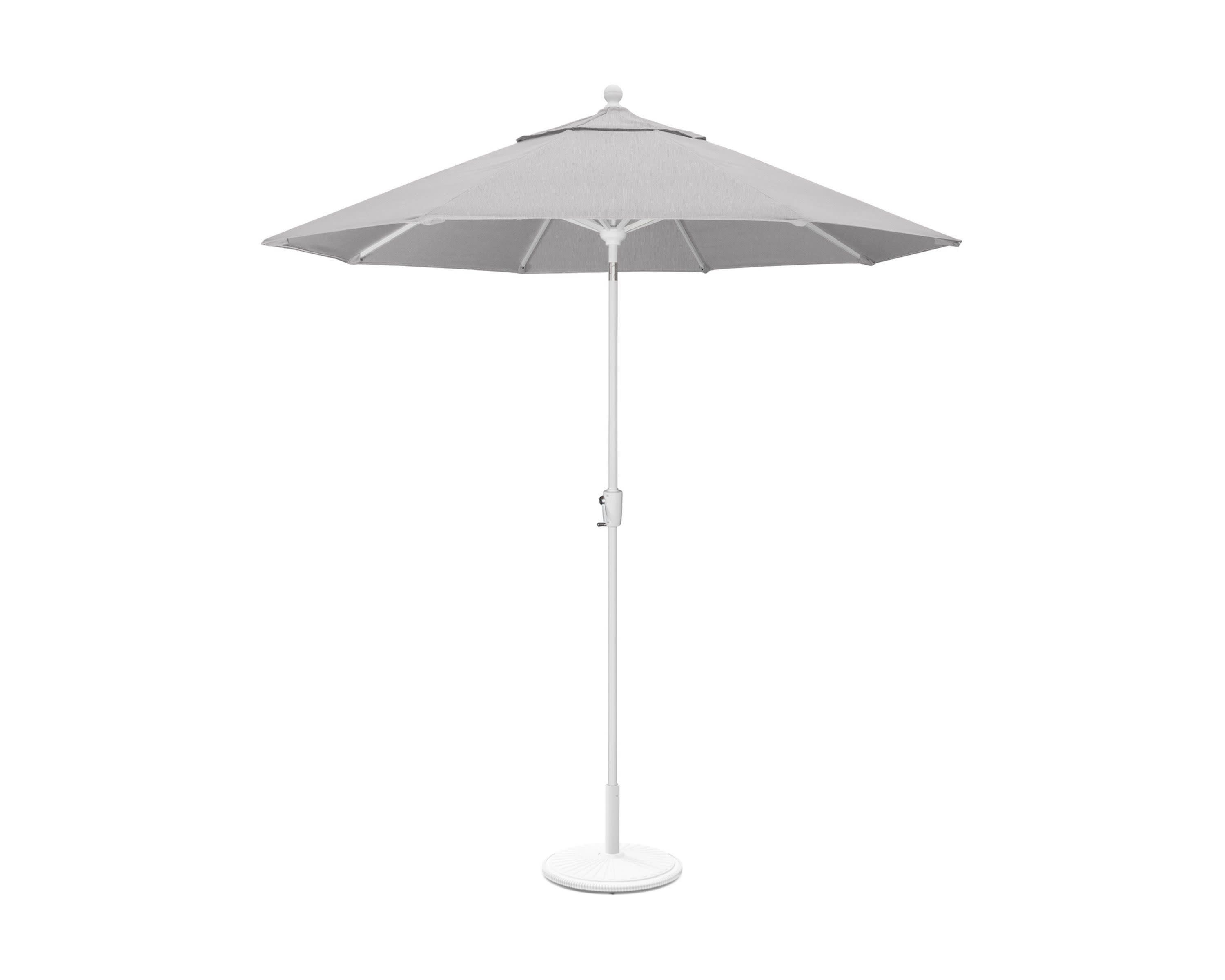 9' Tilt Market Umbrella & Base - Bar Height in White / Granite