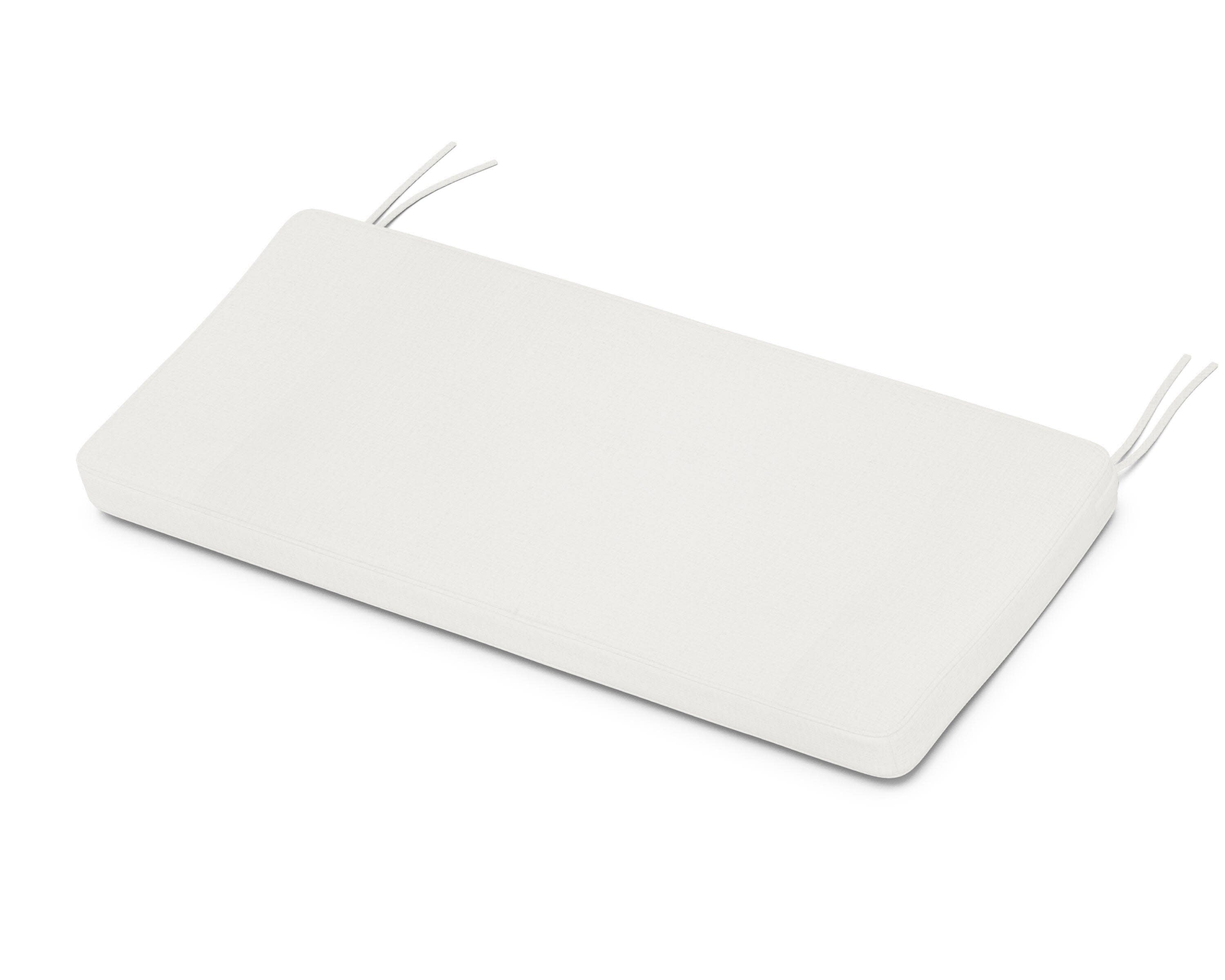 Chinoiserie Bench Seat Cushion in Natural Linen