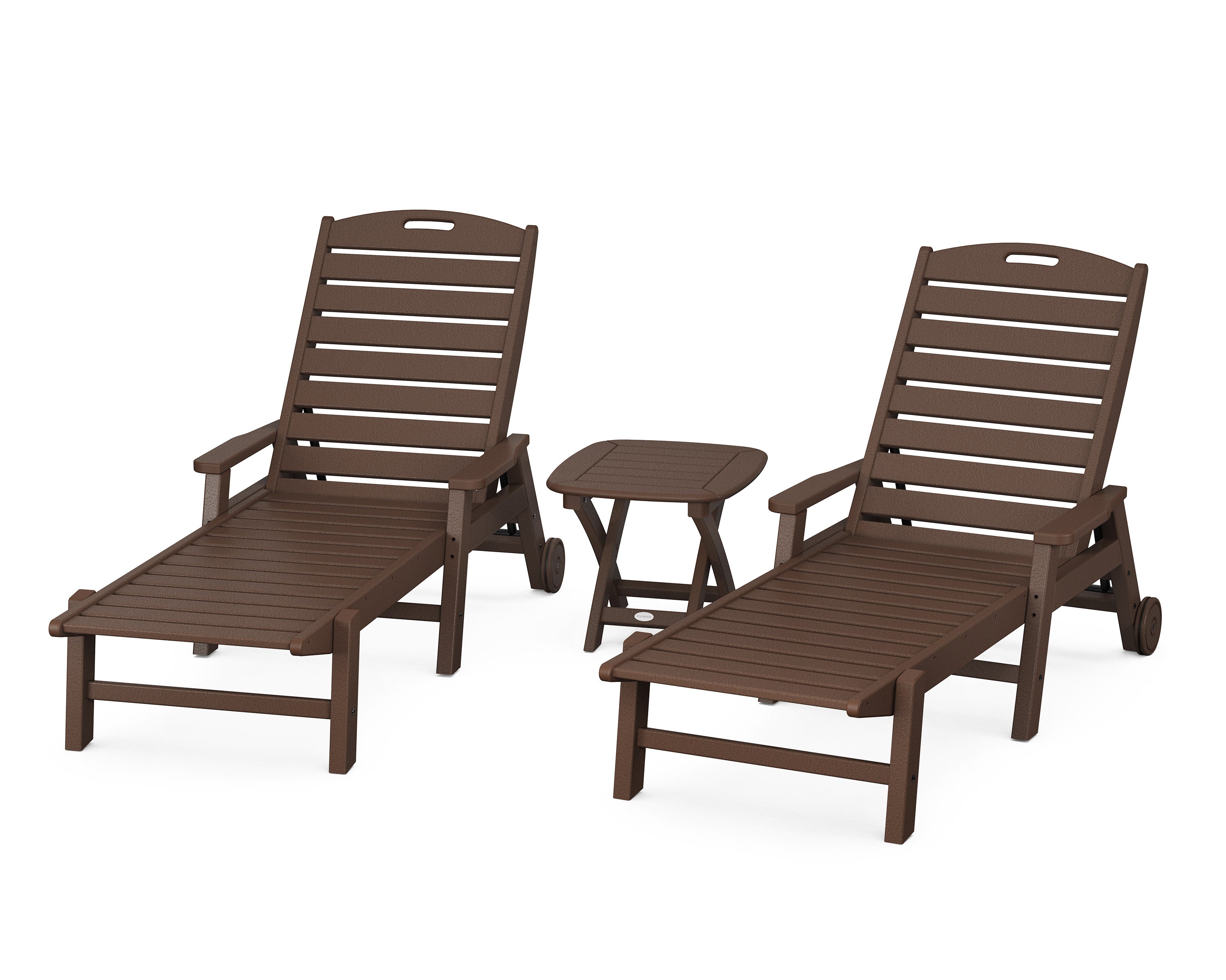 Nautical 3-Piece Chaise Set in Mahogany