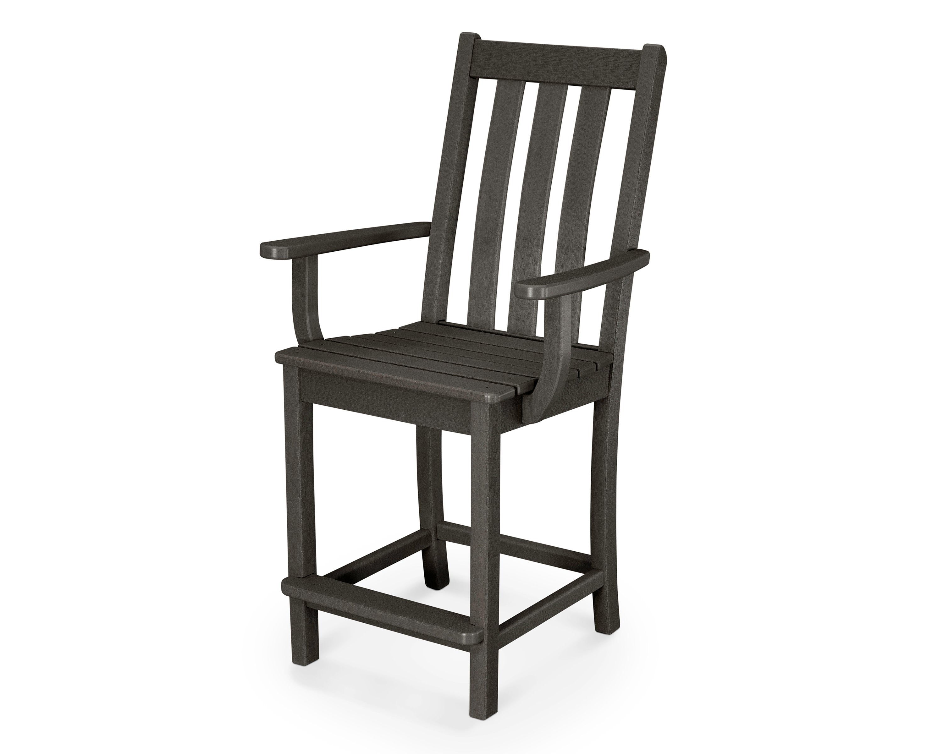 Vineyard Counter Arm Chair in Vintage Coffee