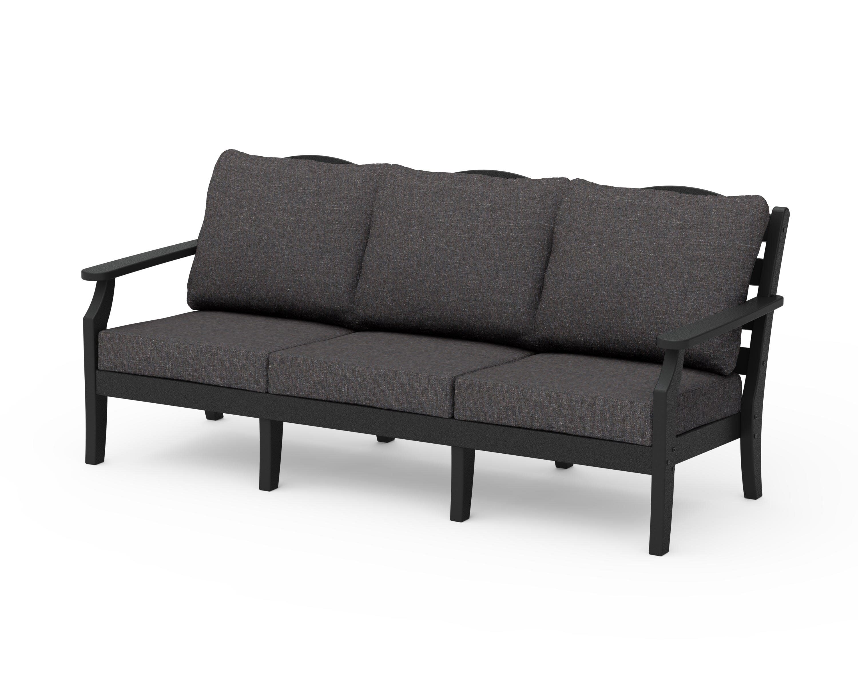 Savannah Deep Seating Sofa in Black / Ash Charcoal