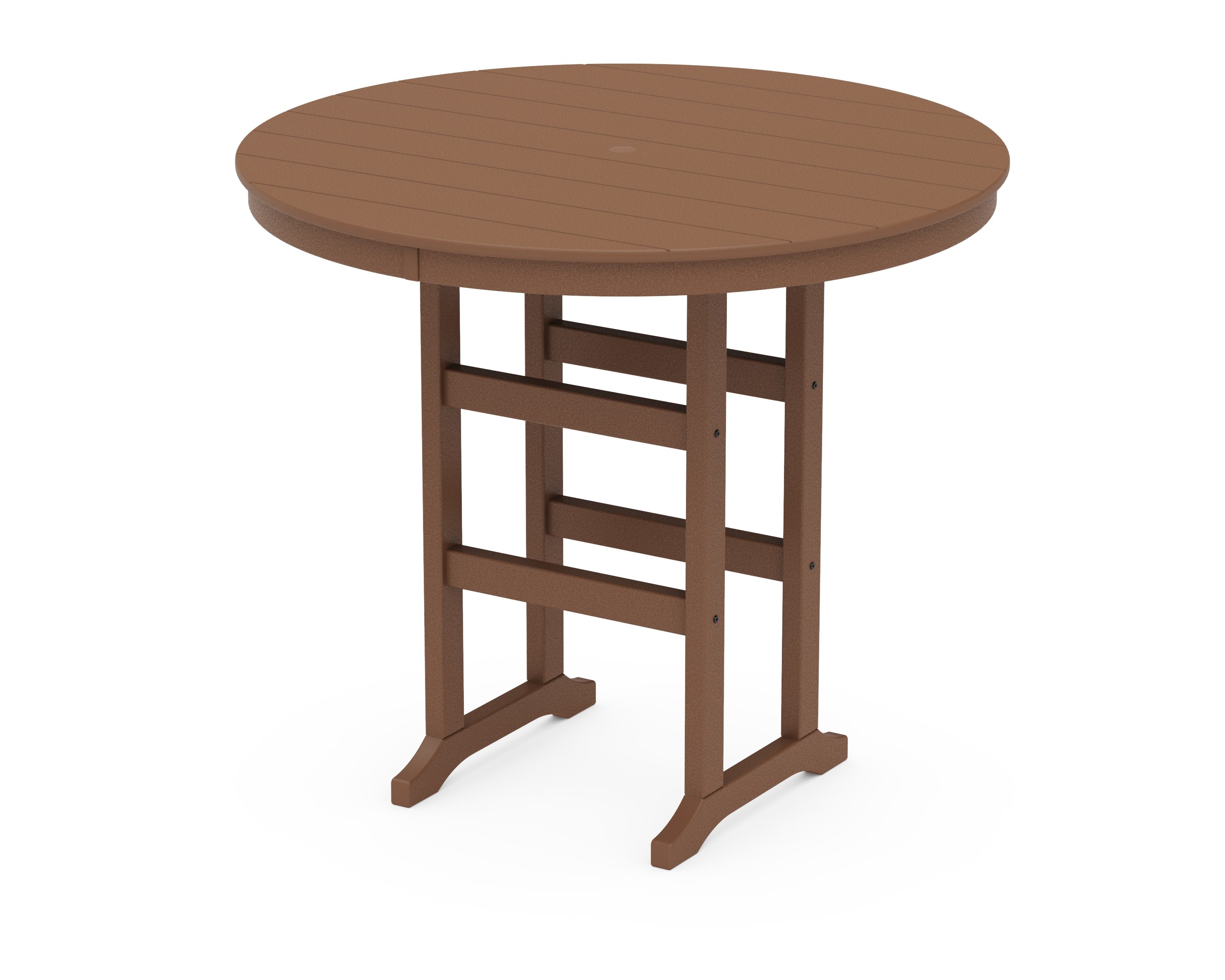 48" Round Farmhouse Bar Table in Teak