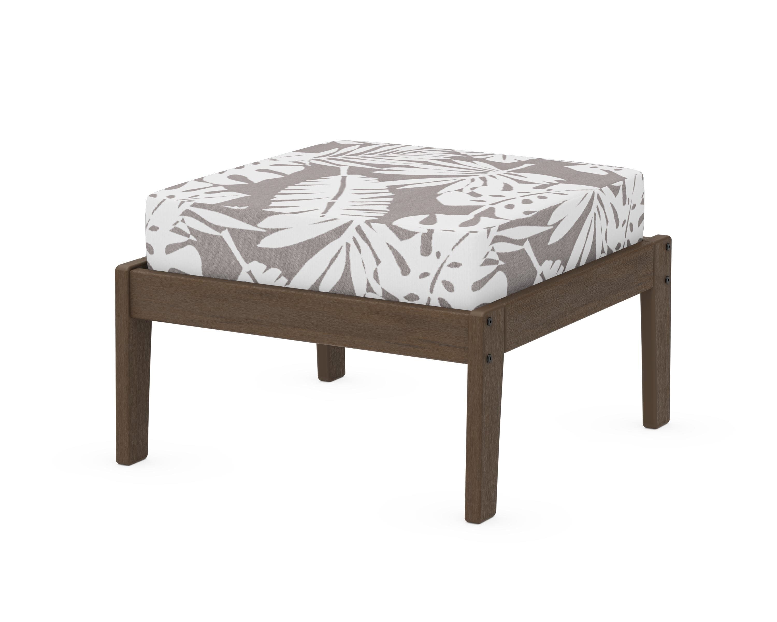 Deep Seating Ottoman in Kona / Leaf Grey Mist
