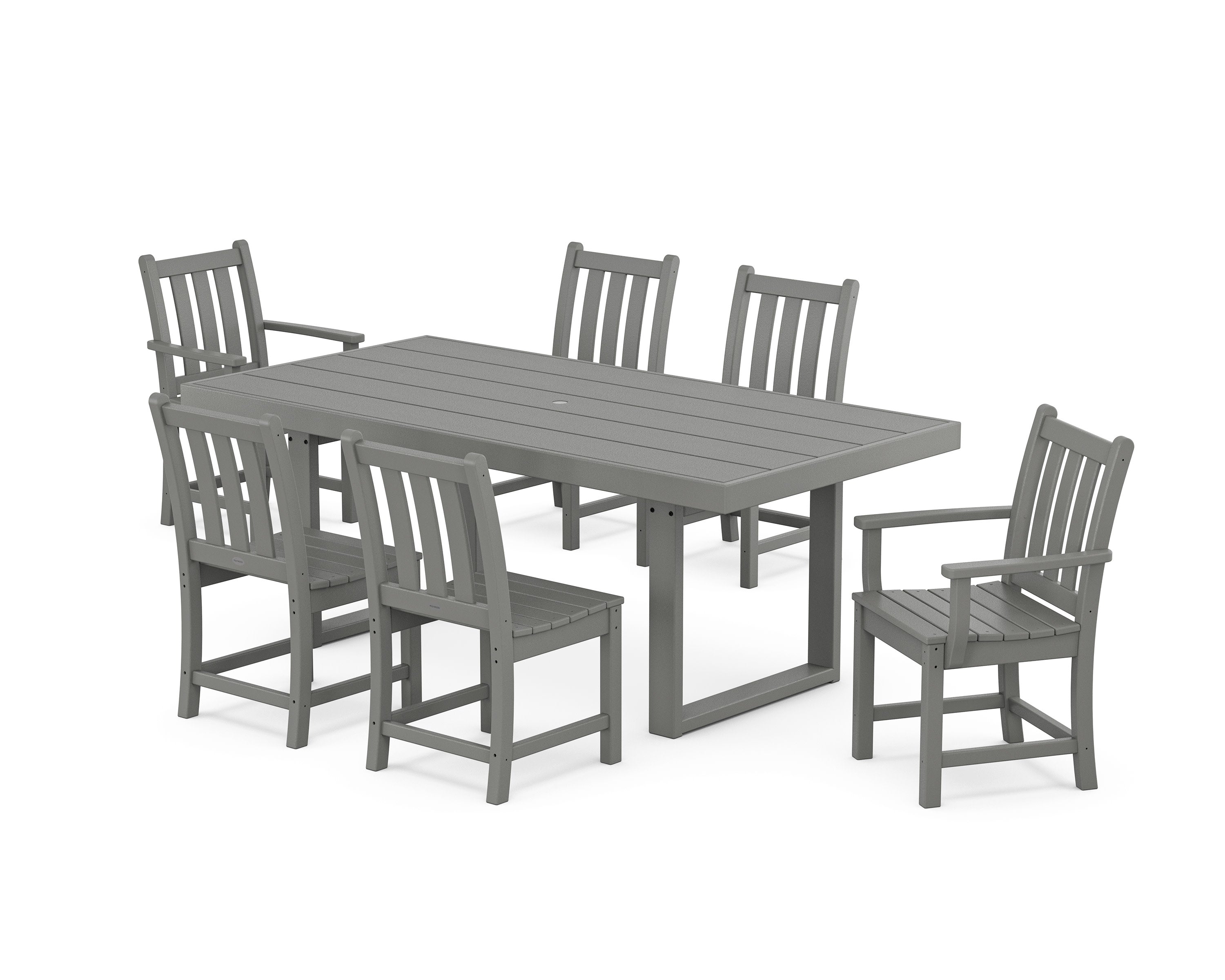 Traditional Garden 7-Piece Dining Set in Slate Grey