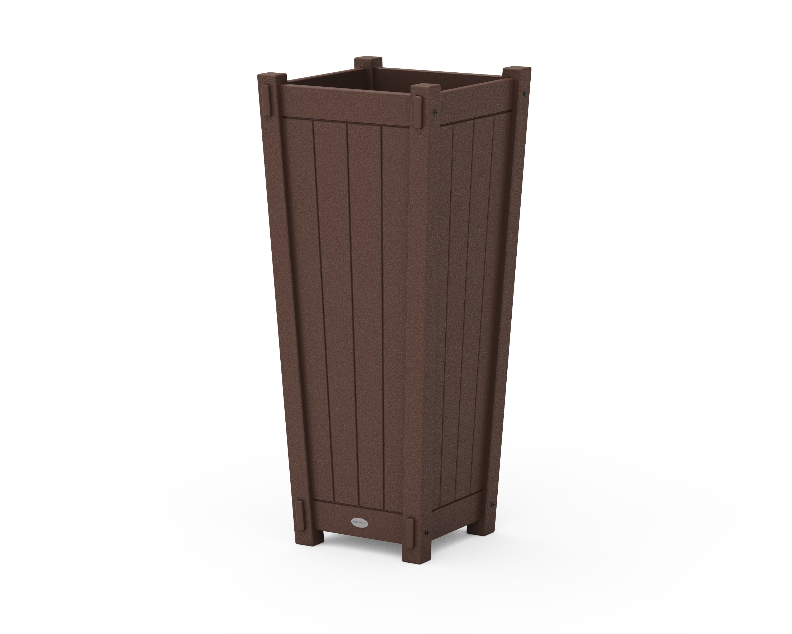 Vineyard Tapered Square Tall Planter Box in Mahogany