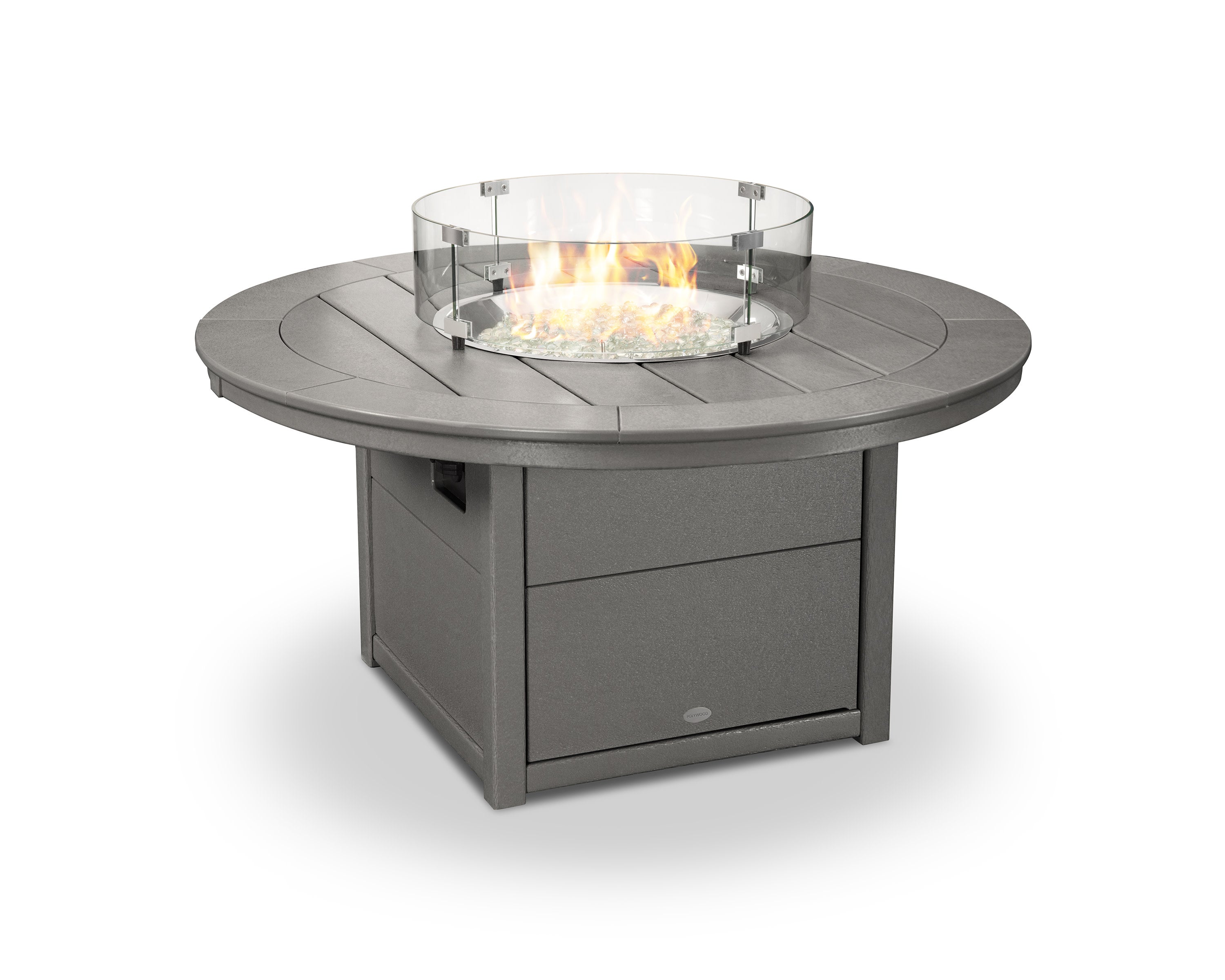 Round 48" Fire Pit Table in Slate Grey