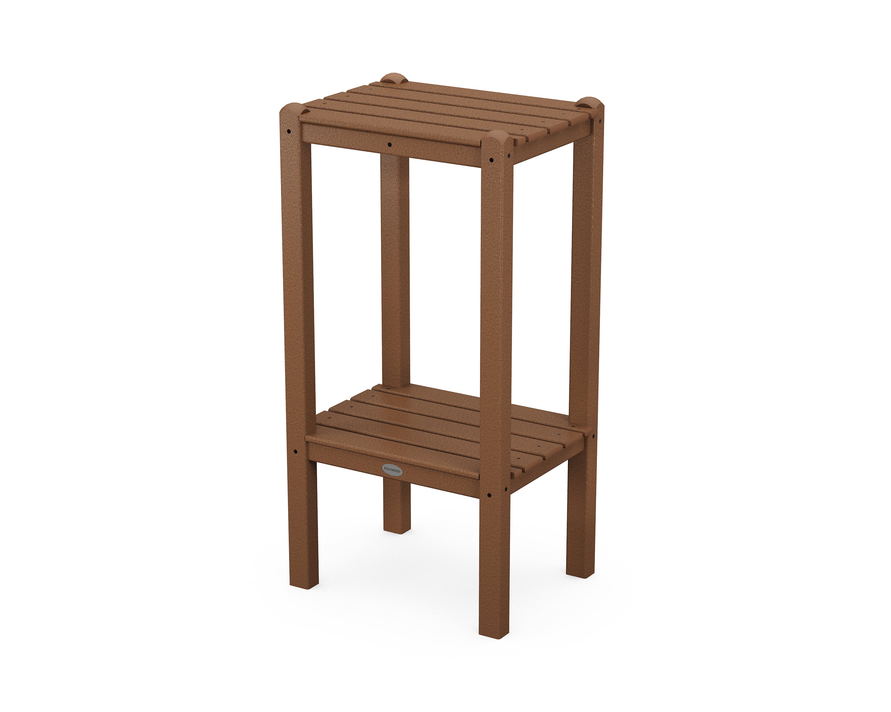 Two Shelf Bar Side Table in Teak