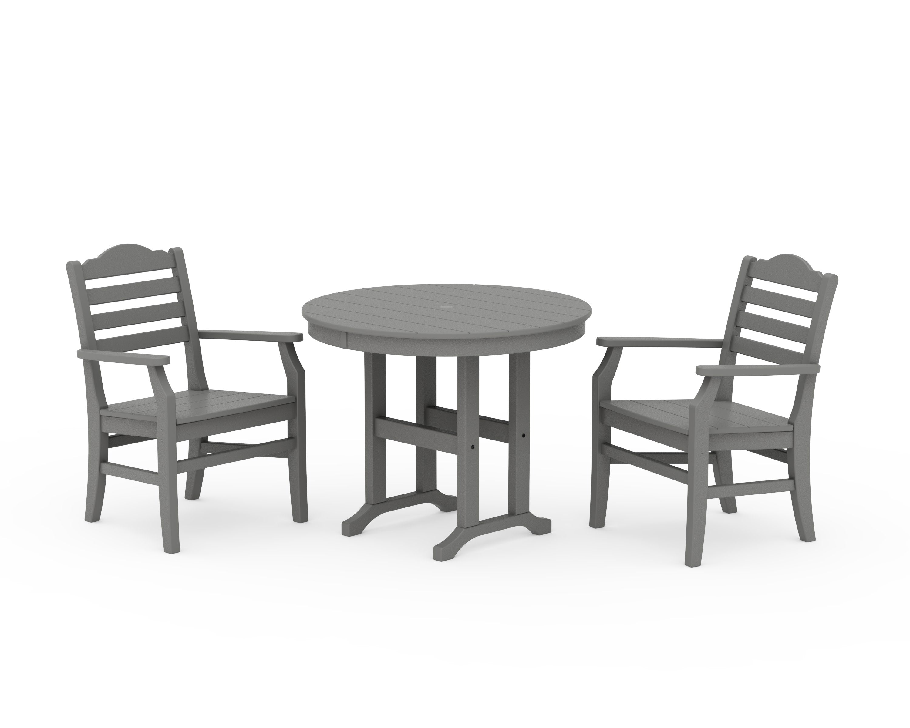 Savannah 3-Piece Farmhouse Dining Set in Slate Grey