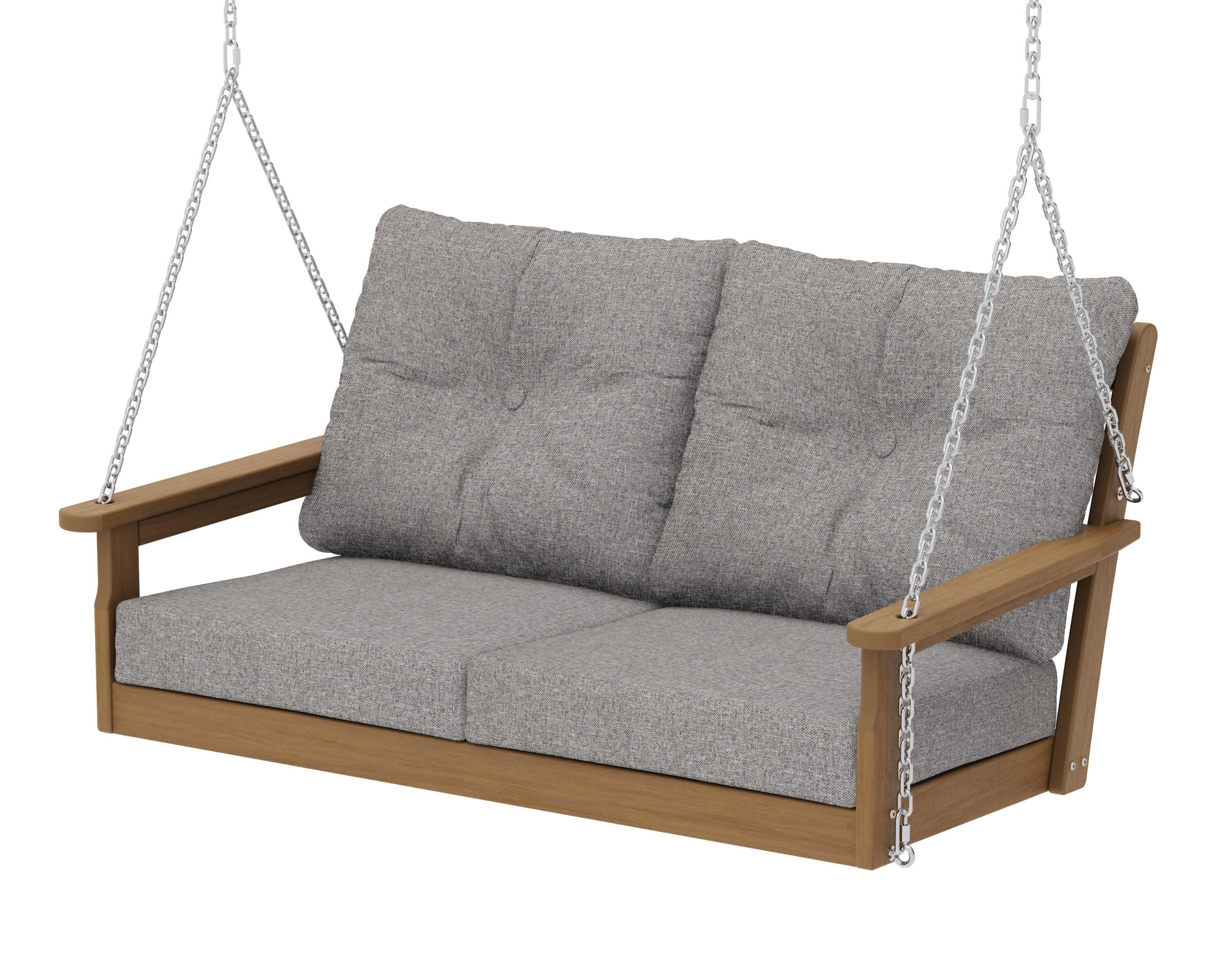 Vineyard Deep Seating Swing in Natural / Grey Mist