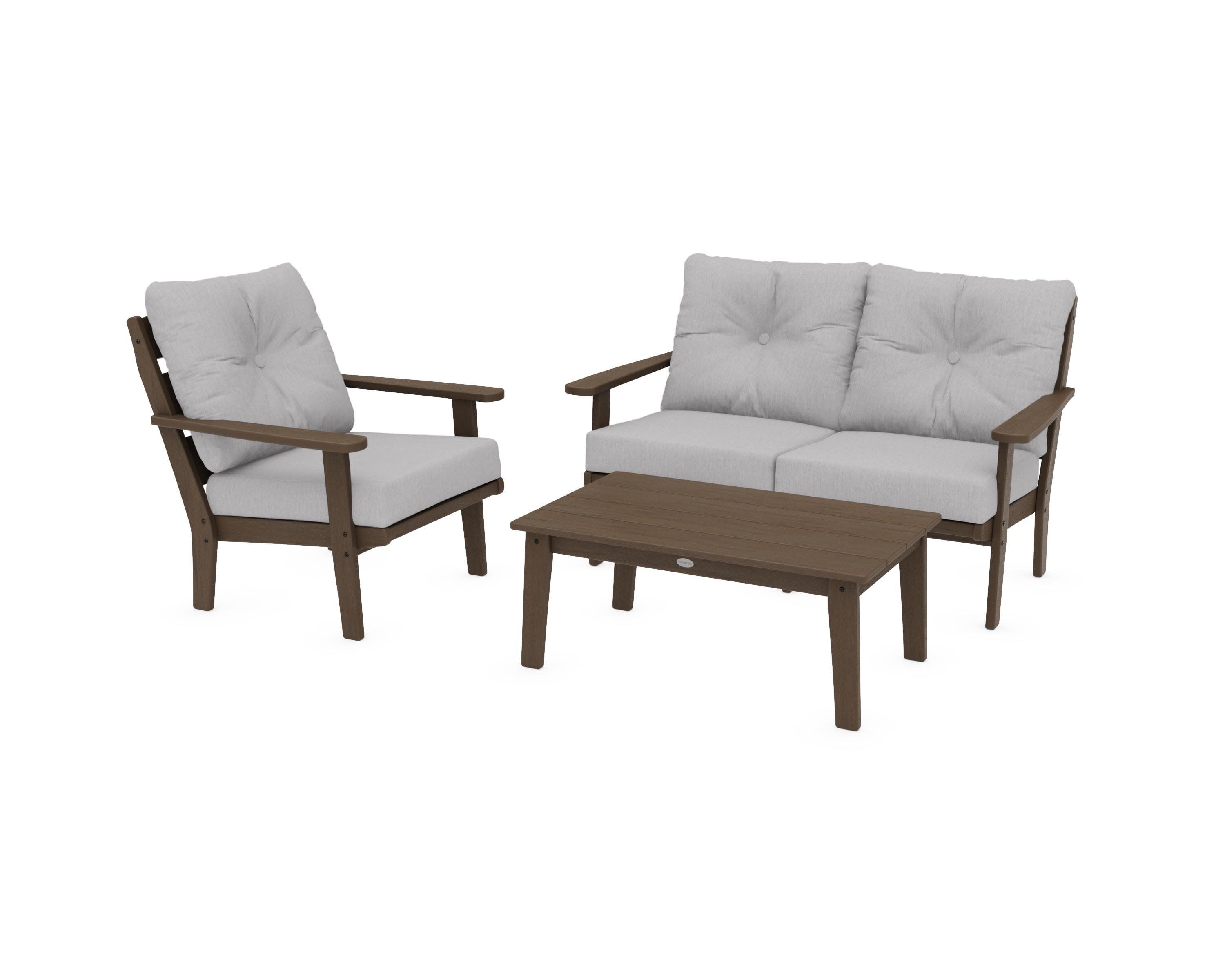 Lakeside 3-Piece Deep Seating Set in Kona / Granite