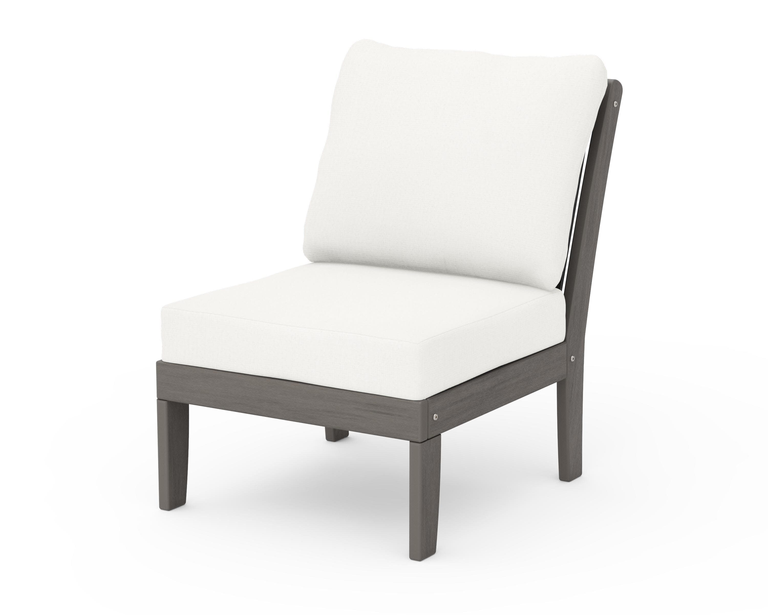 Braxton Modular Armless Chair in Driftwood / Natural Linen