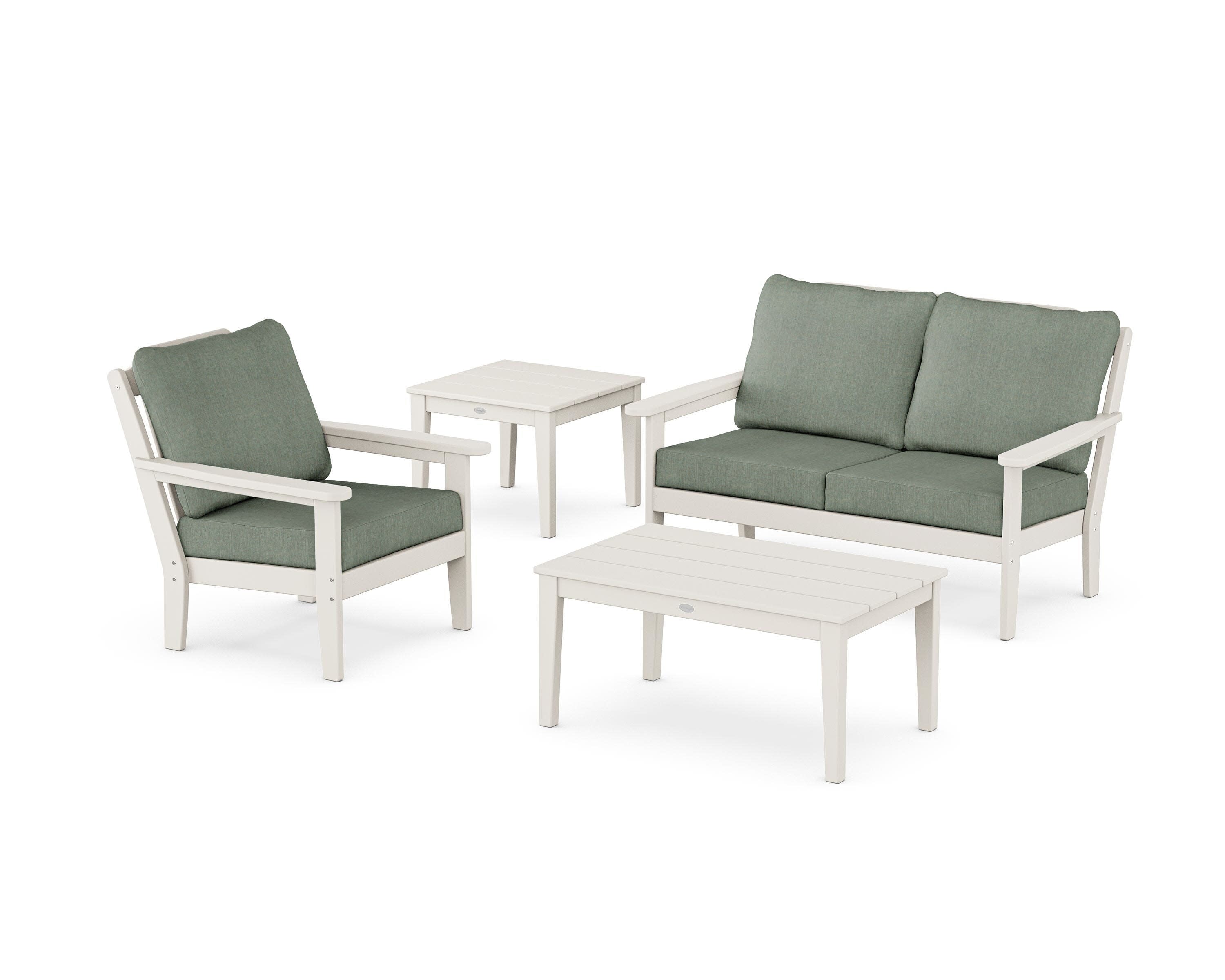 Wovendale 4-Piece Deep Seating Set in Sand / Cast Sage