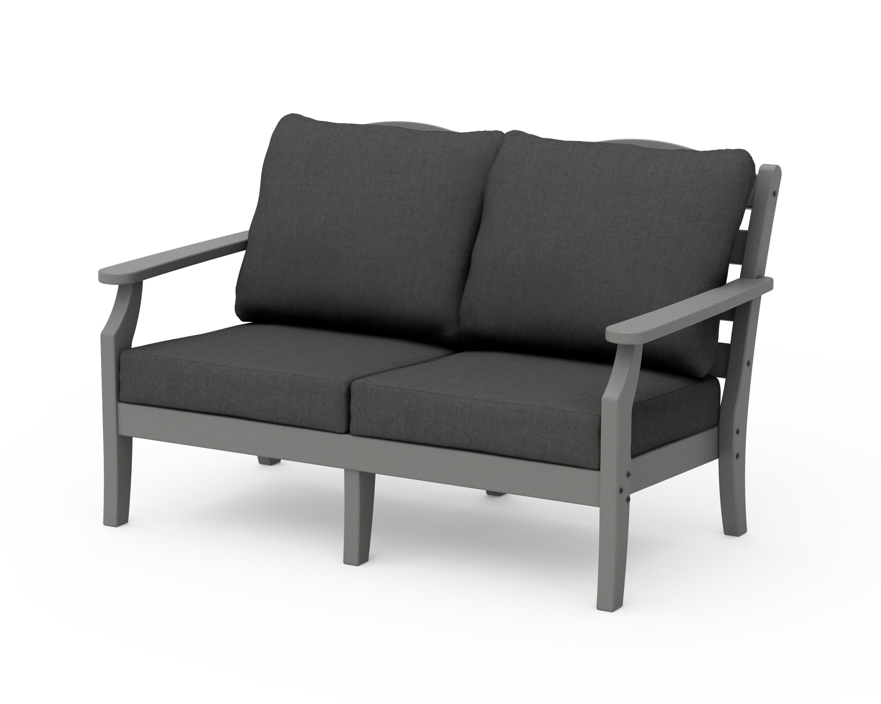 Savannah Deep Seating Loveseat in Slate Grey / Spectrum Carbon