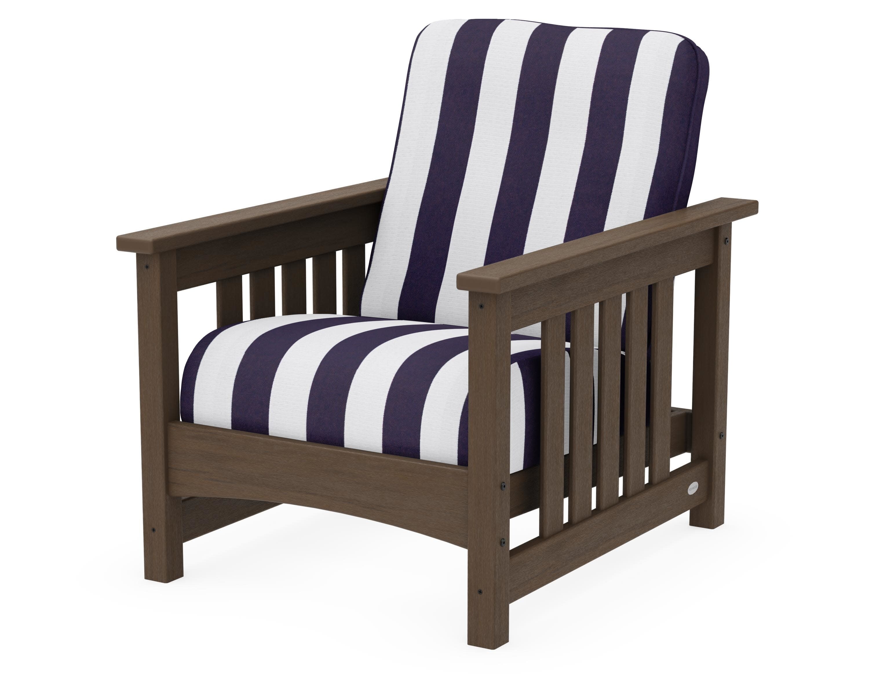 Club Mission Chair in Kona / Cabana Stripe Navy