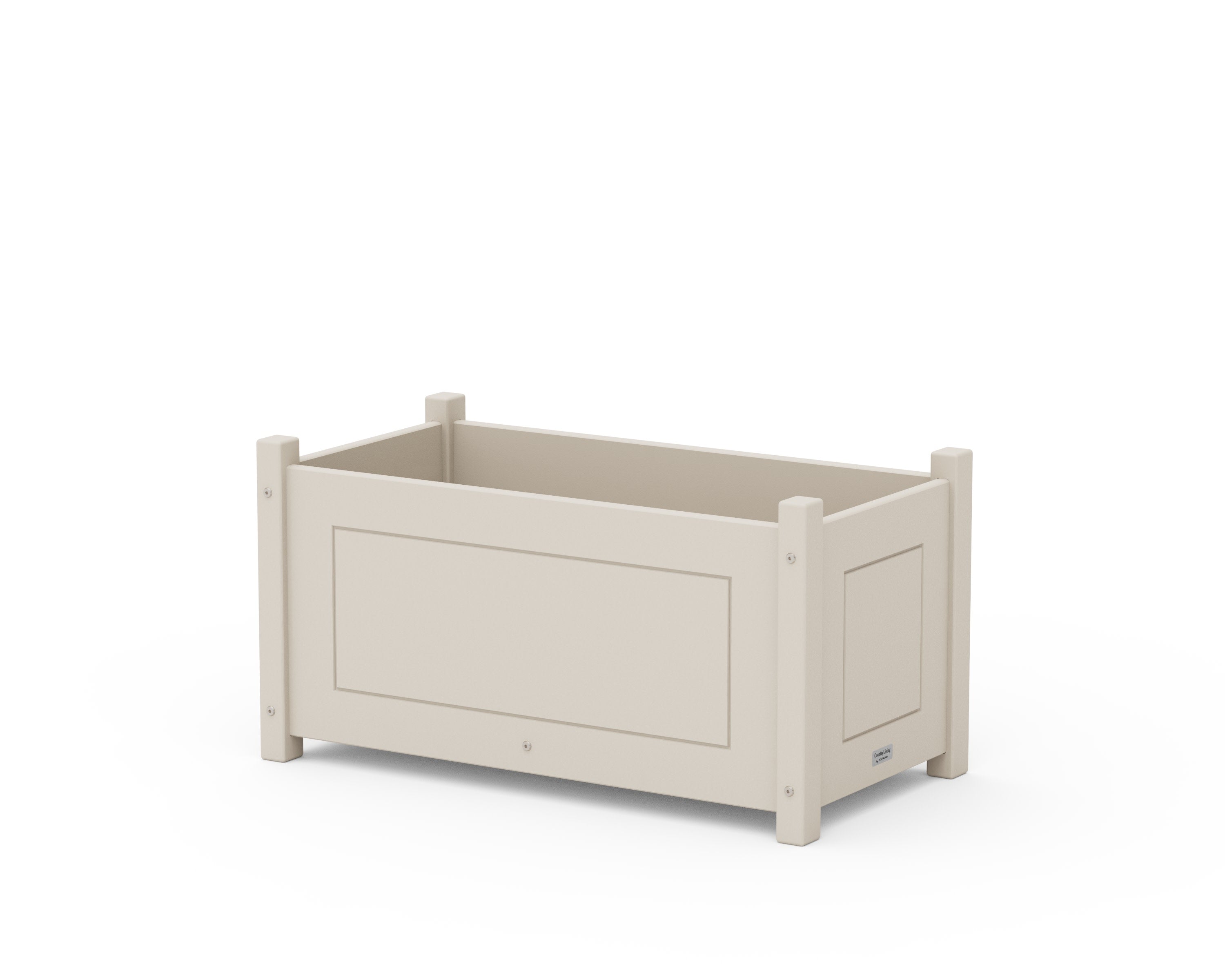 Country Living Rectangle Double Planter Box in Sand